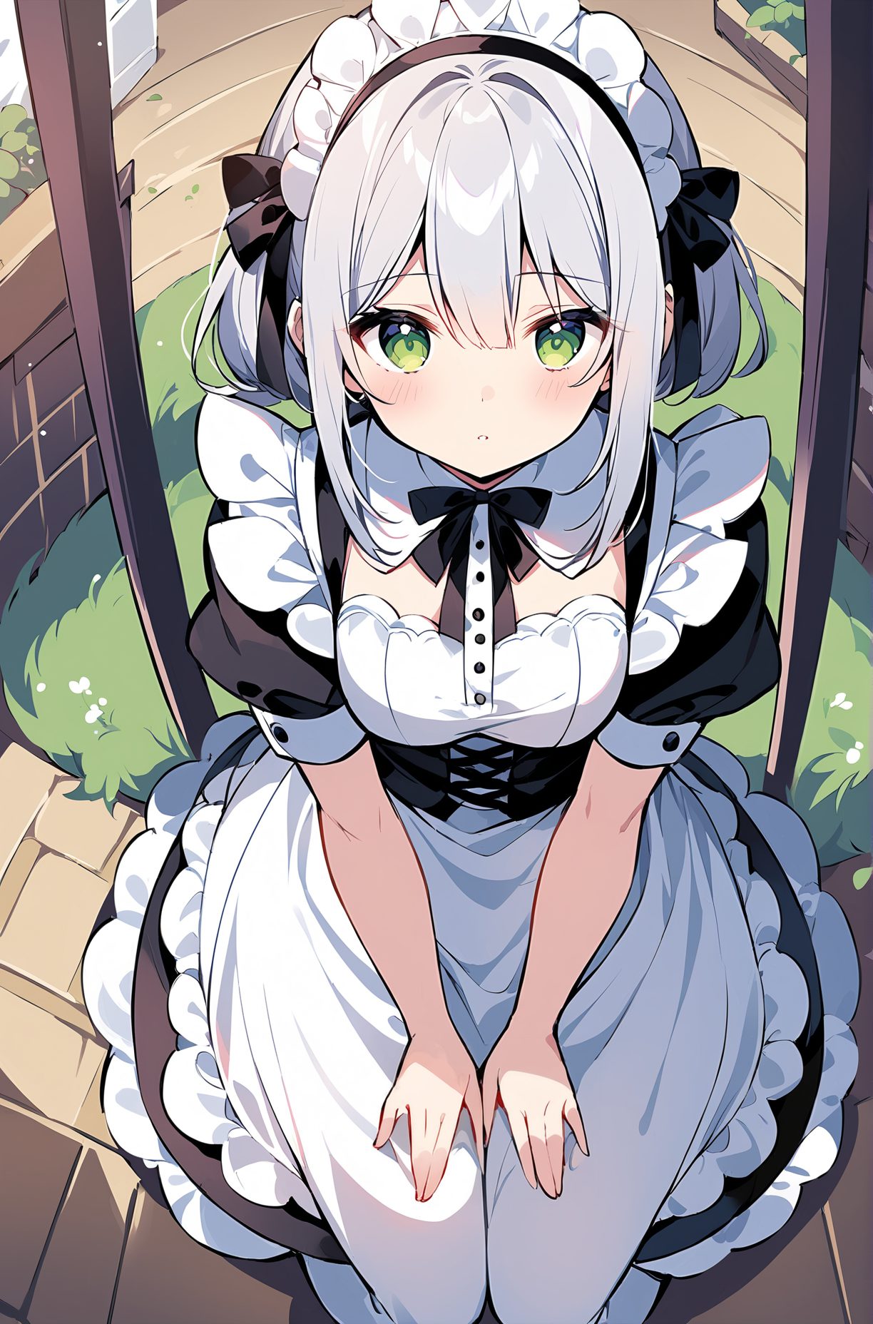 美女メイドに癒されたい♡メイド服二次元エロ画像-5