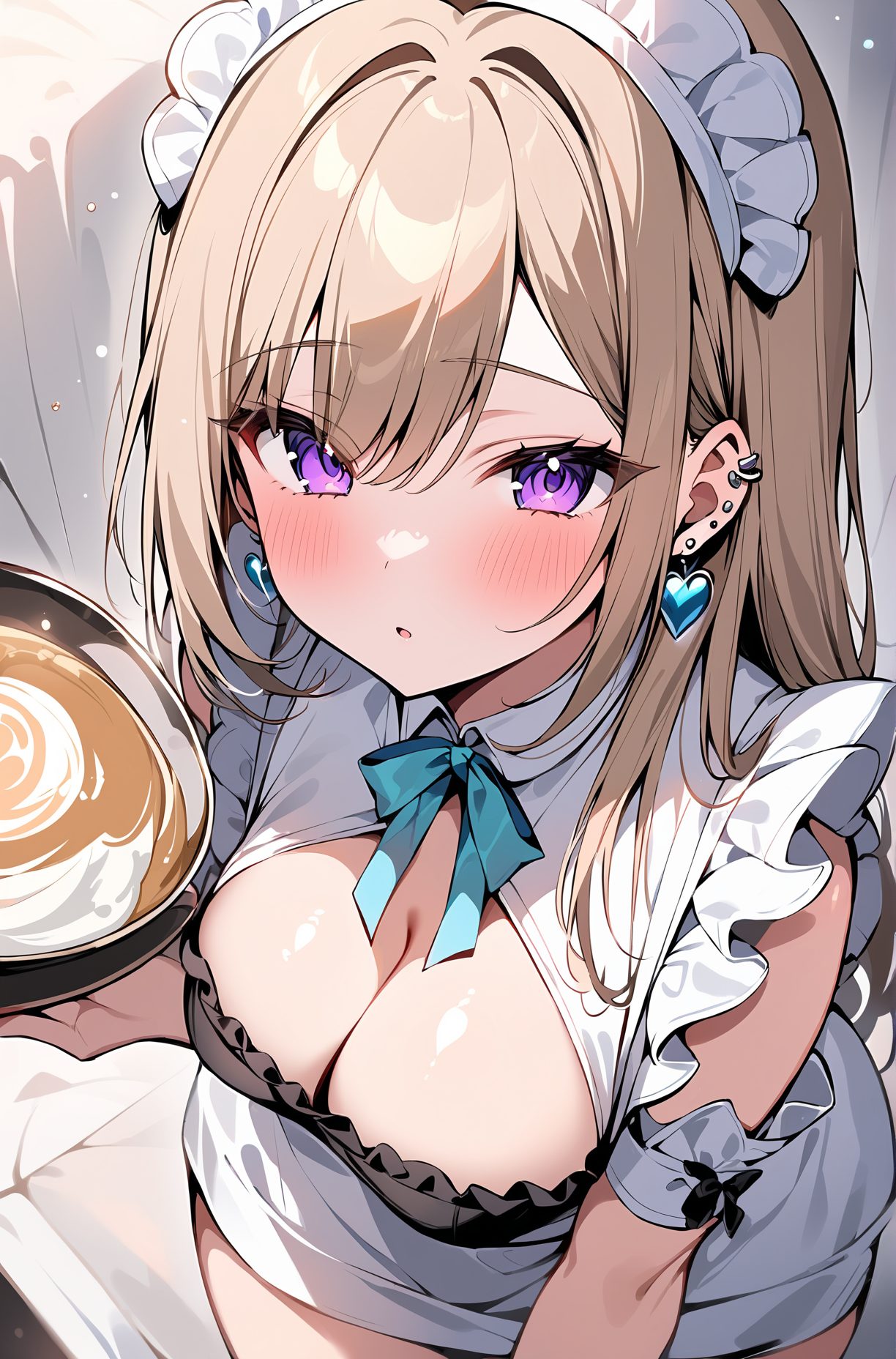 美女メイドに癒されたい♡メイド服二次元エロ画像-6