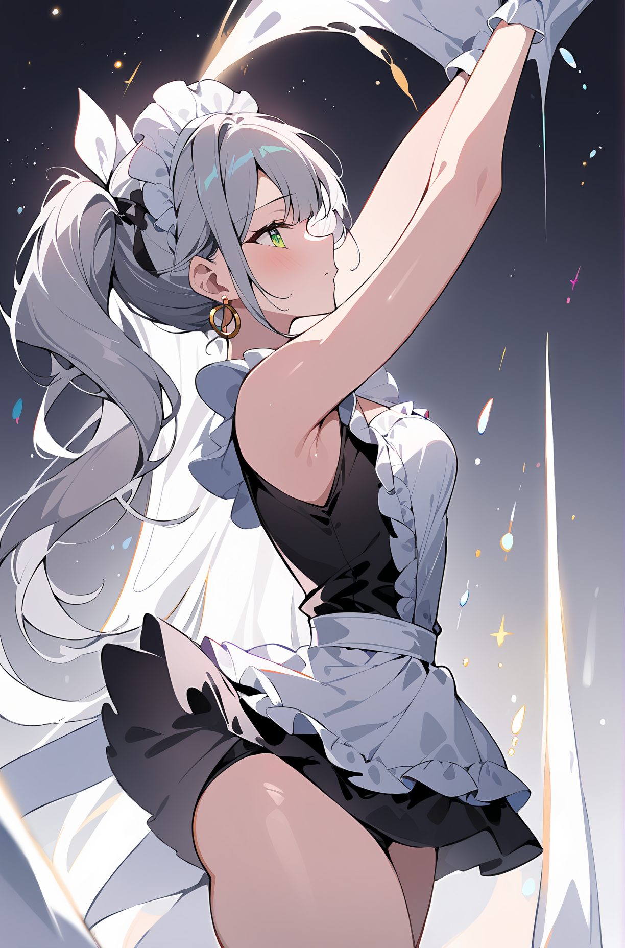 美女メイドに癒されたい♡メイド服二次元エロ画像-11