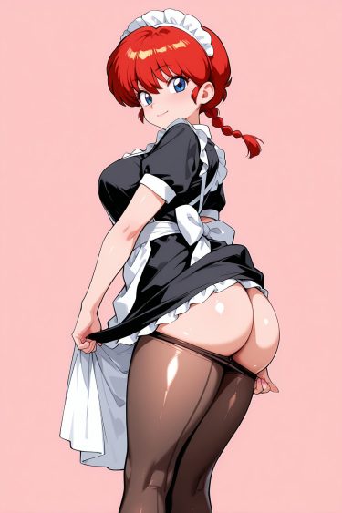 【二次元エロ画像】らんまにメイド服着せて奉仕させたら妊娠させちゃった…♡