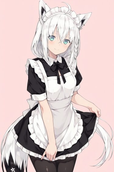 白上フブキのメイド服姿で誘惑二次元エロ画像20枚まとめ♡【ホロライブ】