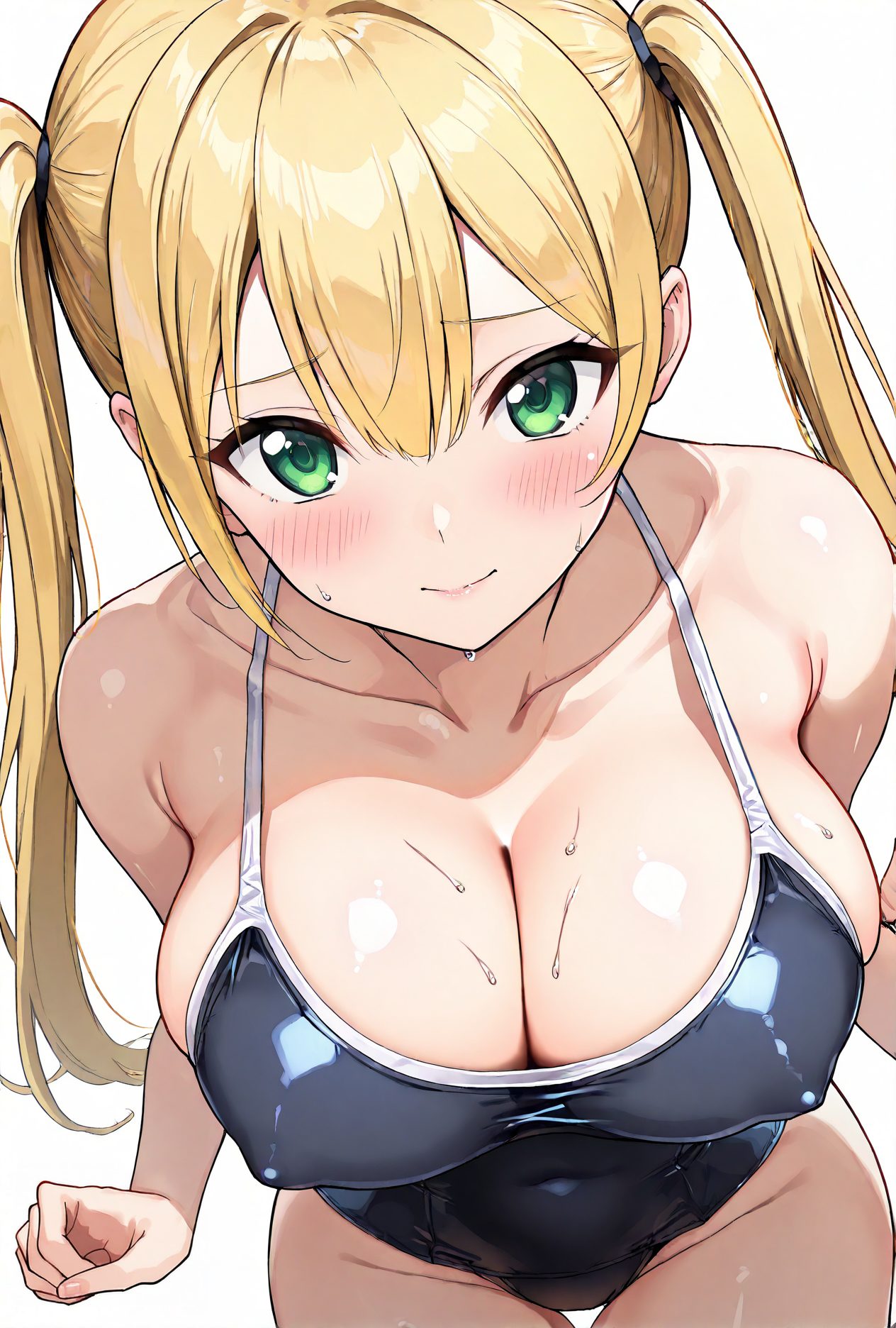 巨乳スク水のAIイラスト