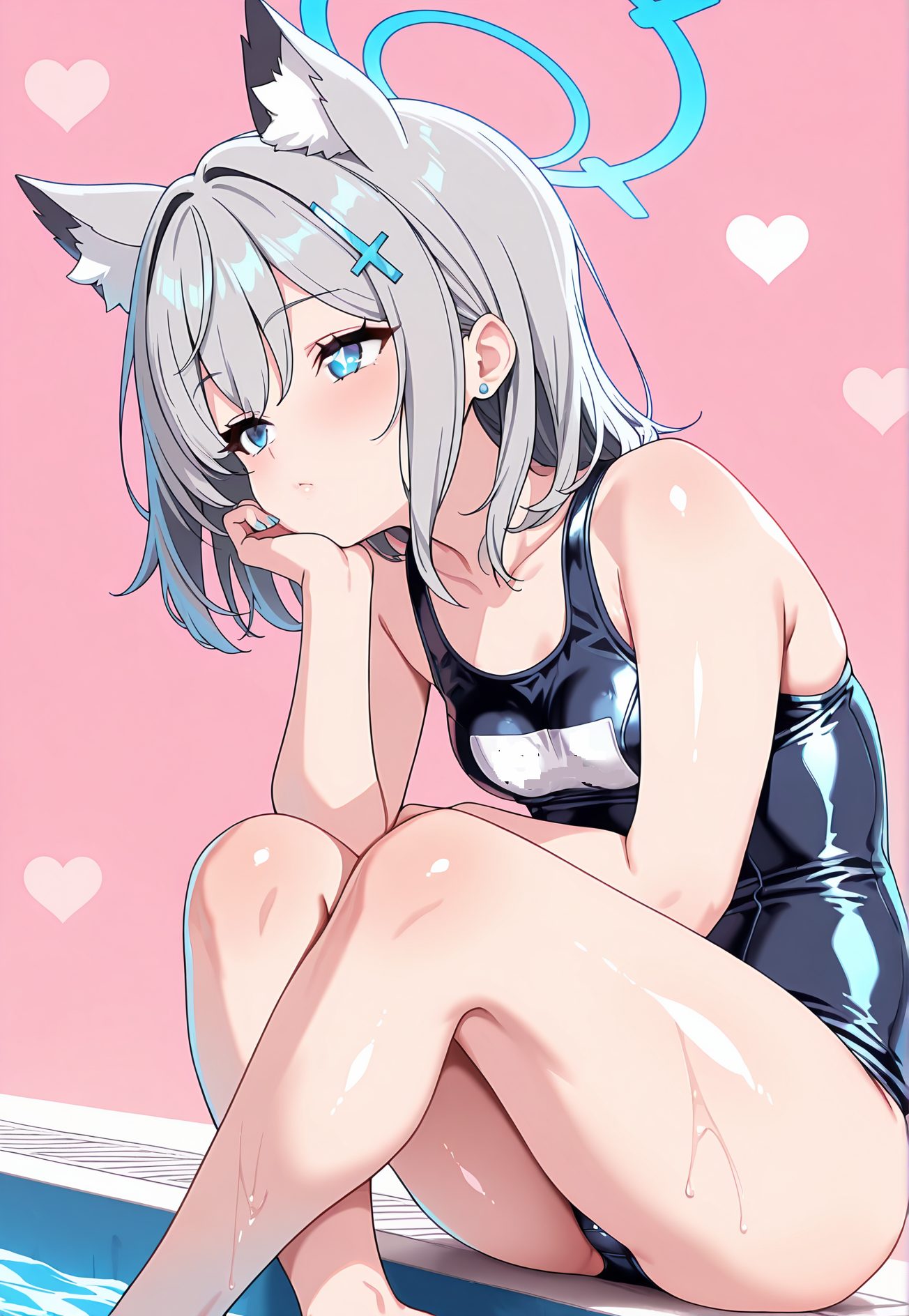 砂狼シロコの水着姿AIイラスト