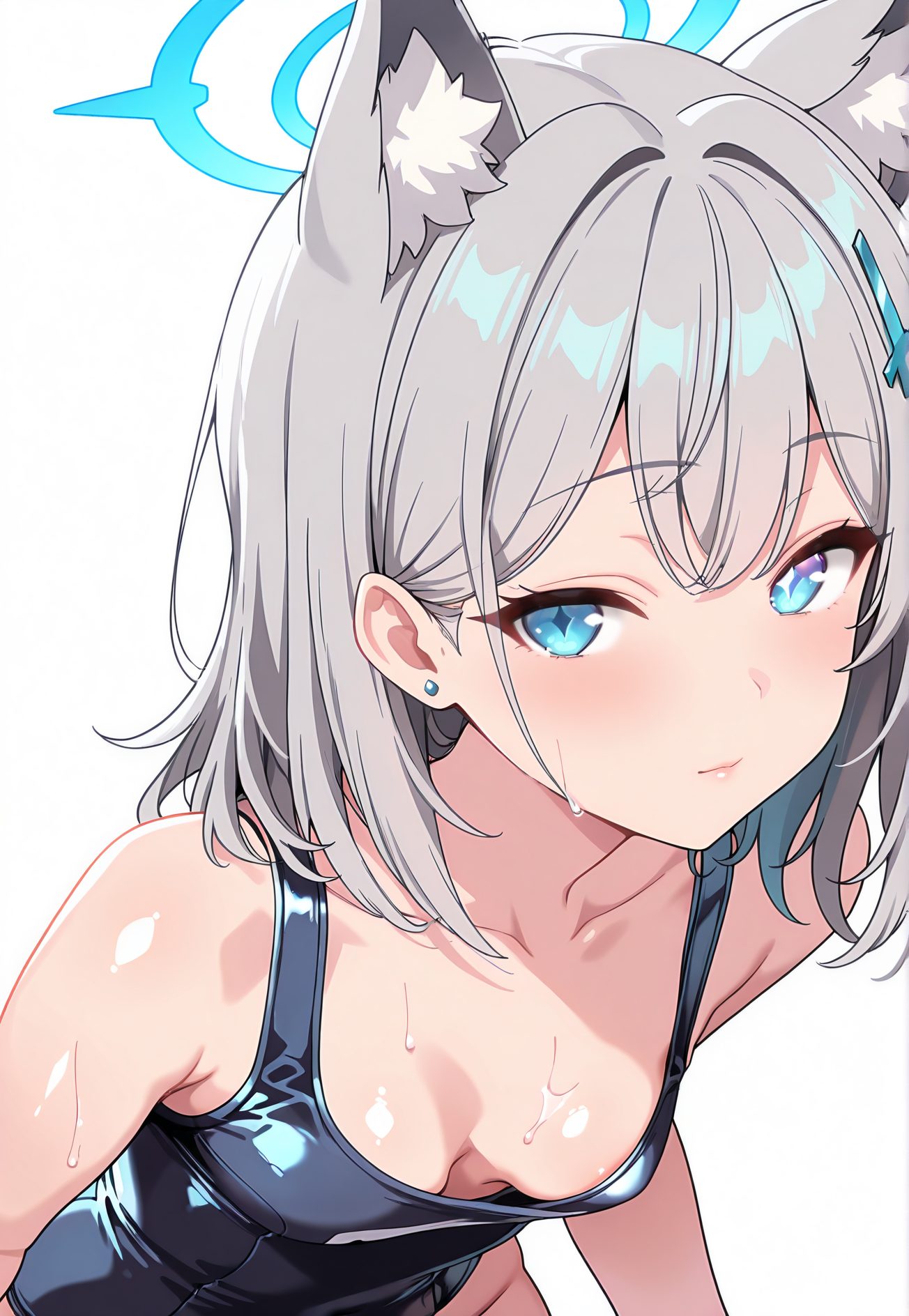 砂狼シロコの水着姿AIイラスト