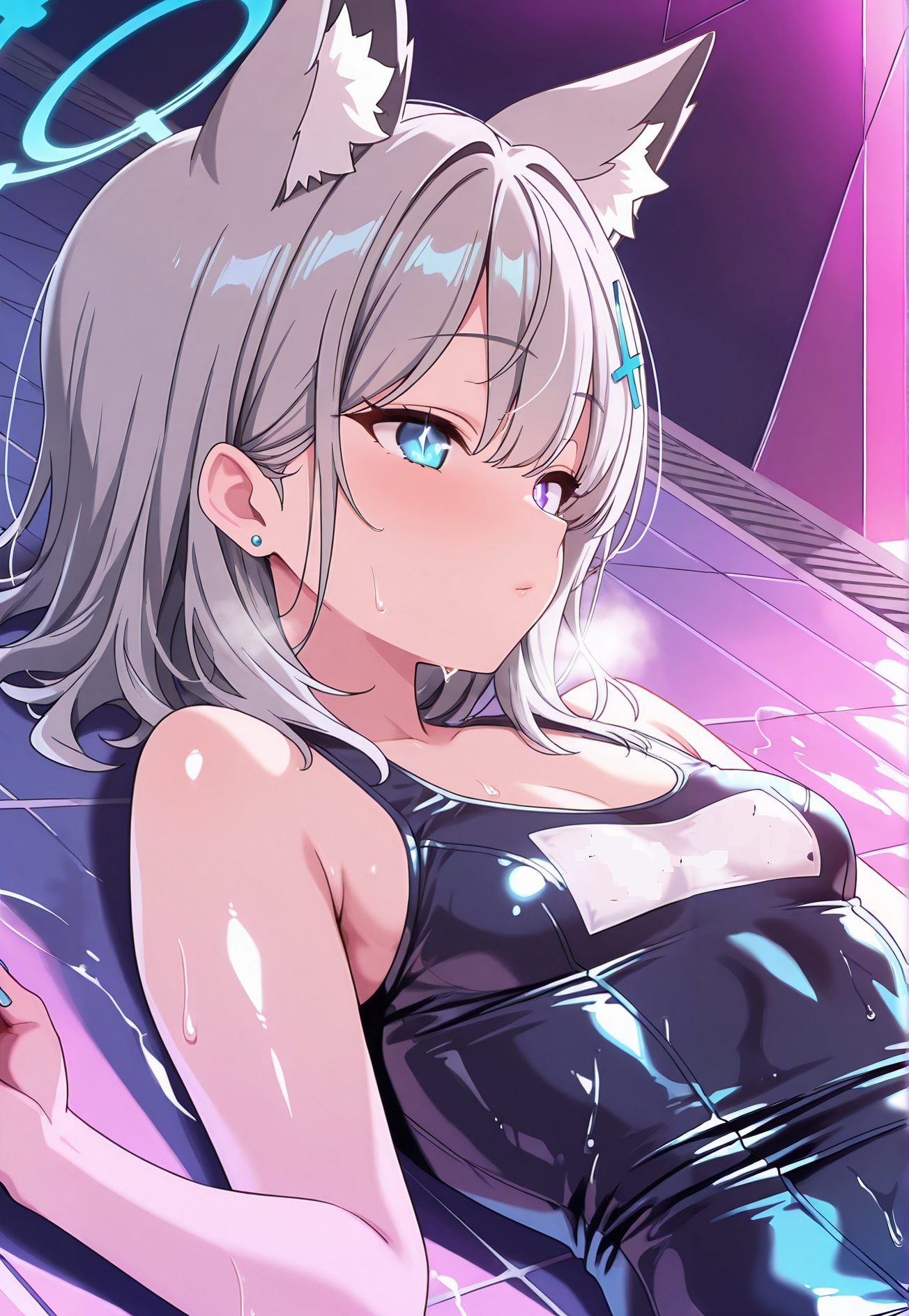 シロコの水着姿AIイラスト