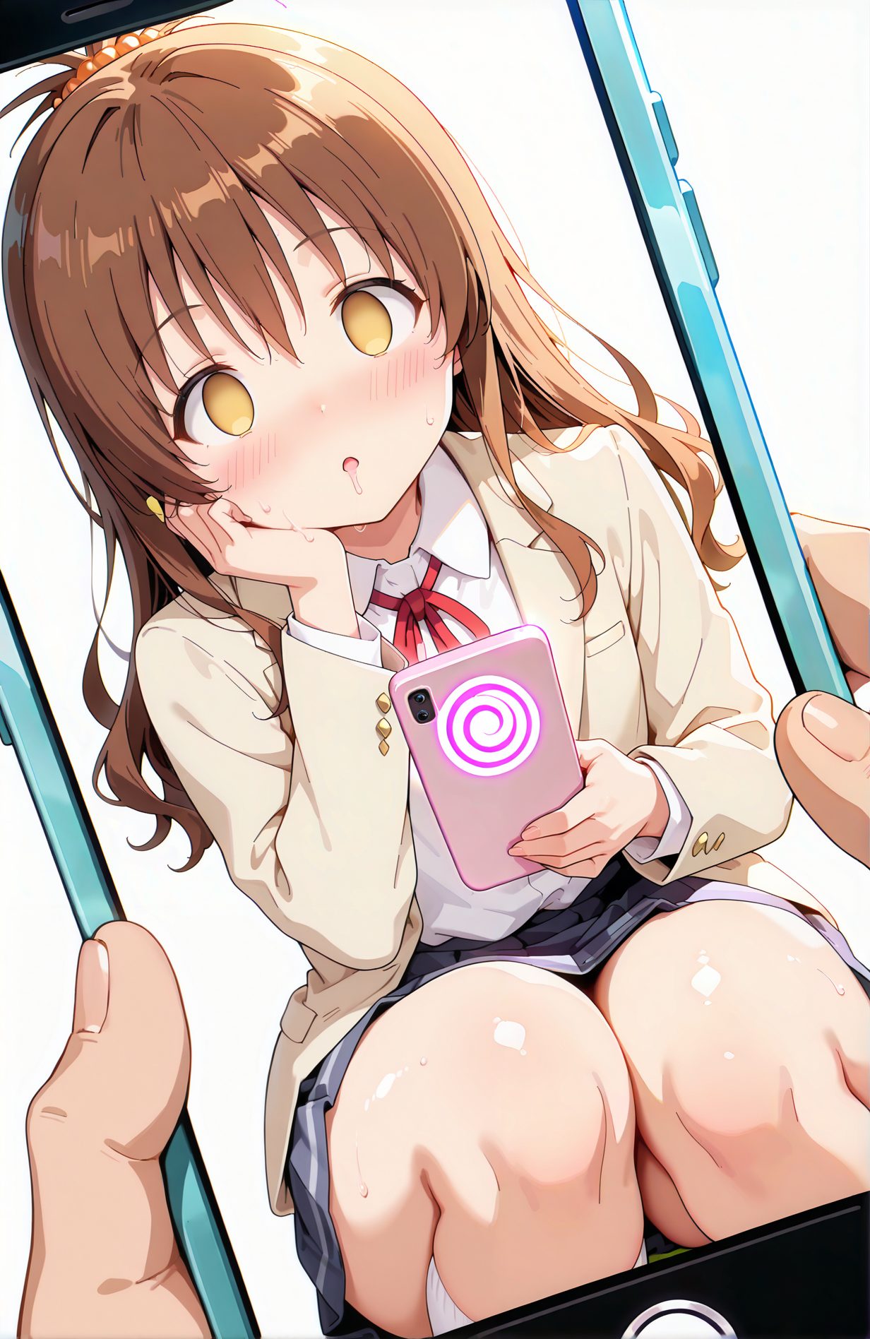 結城美柑の制服AIイラスト