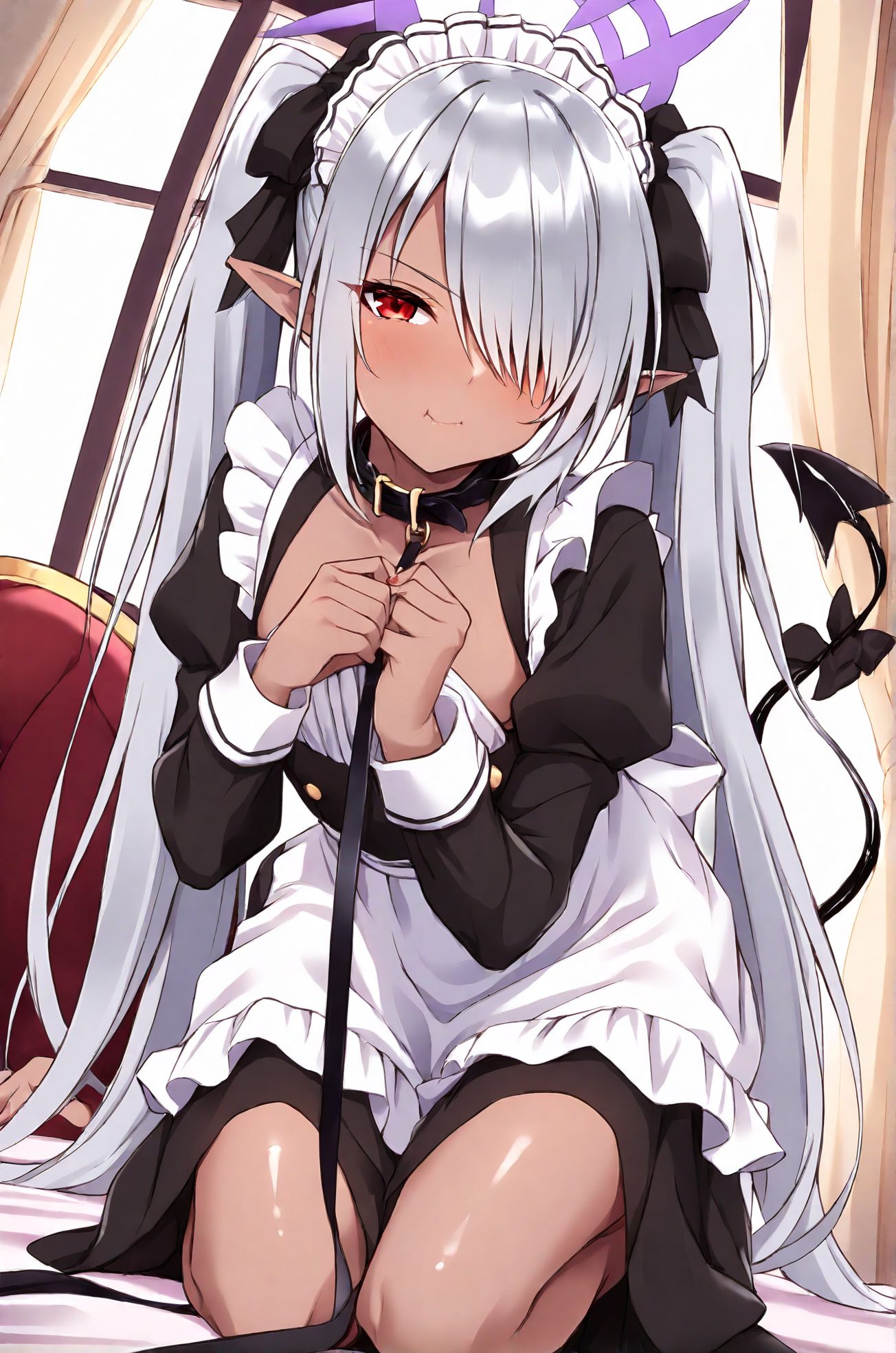 白見イオリがドレス姿のAIイラスト