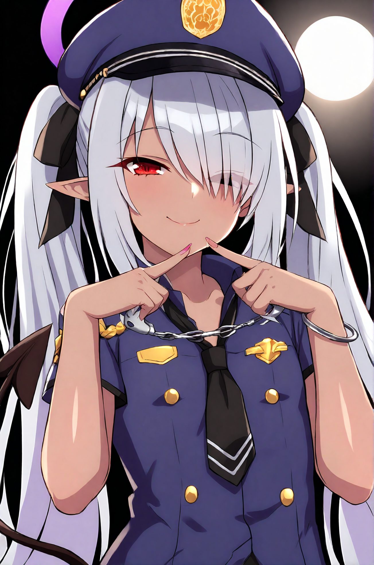 銀鏡イオリの制服姿AIイラスト