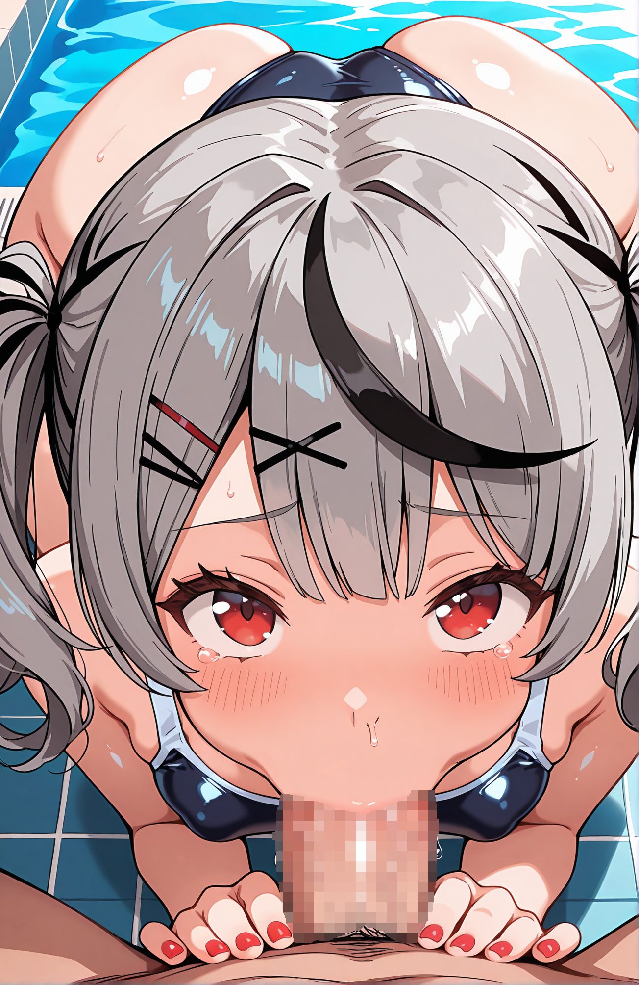 explicit, 1girl, breasts, looking_at_viewer, blush, bangs, black_hair, hair_ornament, red_eyes, 1boy, twintails, swimsuit, ass, hetero, grey_hair, multicolored_hair, small_breasts, penis, solo_focus, hairclip, shiny, virtual_youtuber, tears, water, nail_polish, streaked_hair, wet, one-piece_swimsuit, pubic_hair, uncensored, pov, erection, oral, school_swimsuit, x_hair_ornament, fellatio, male_pubic_hair, red_nails, tearing_up, veins, blue_one-piece_swimsuit, veiny_penis, black_one-piece_swimsuit, pool, :>=, sakamata_chloe, 赤面, 前髪, 黒髪, 髪飾り, 赤い目, ツインテール, 水着, 灰髪, 多色髪, 小さな胸, ヘアクリップ, 光沢, バーチャルYouTuber, 涙, ワンピース水着, 無修正, オーラル, 学校水着, フェラチオ, 沙花叉クロヱ” class=”wp-image-8785″/>
</figure>
<hr class=