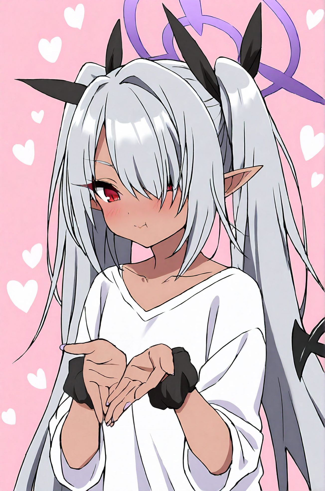 イオリの白いシャツ姿のAIイラスト