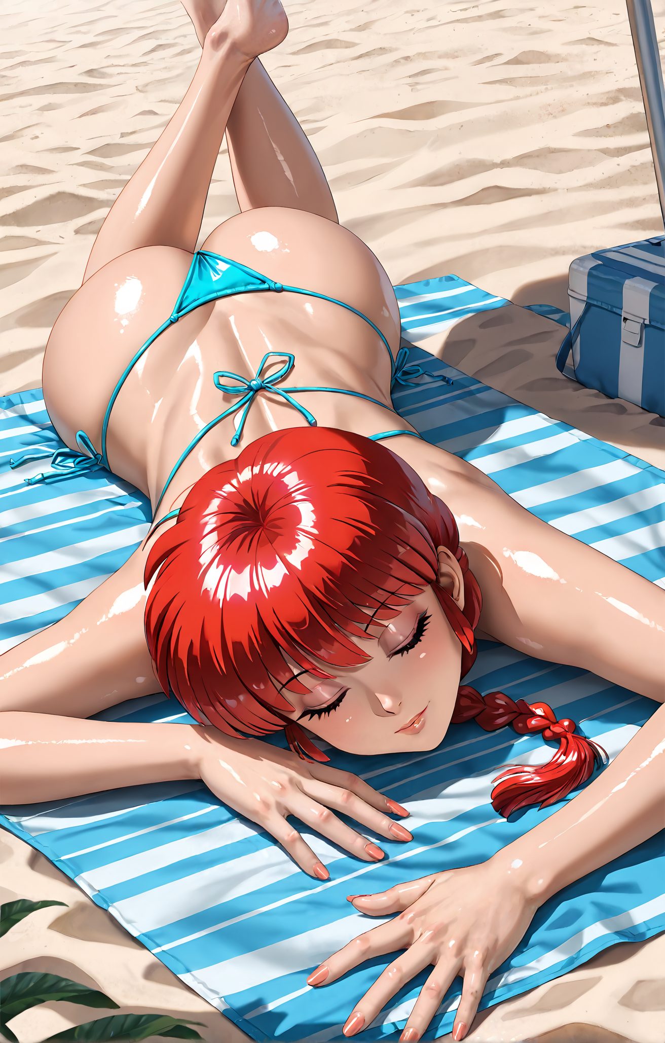 らんまちゃんのビキニAIイラスト