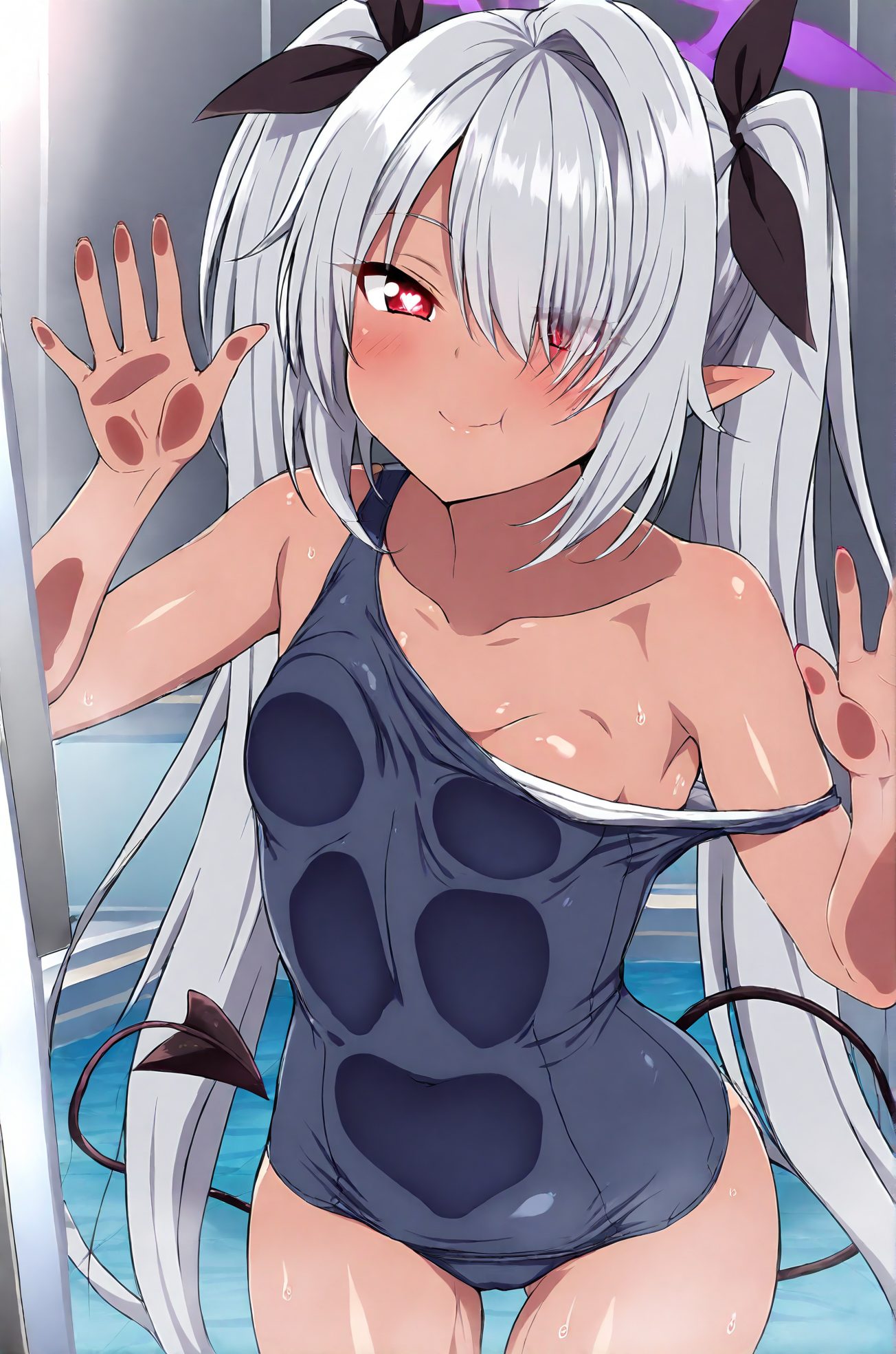 銀鏡イオリが水着姿のAIイラスト