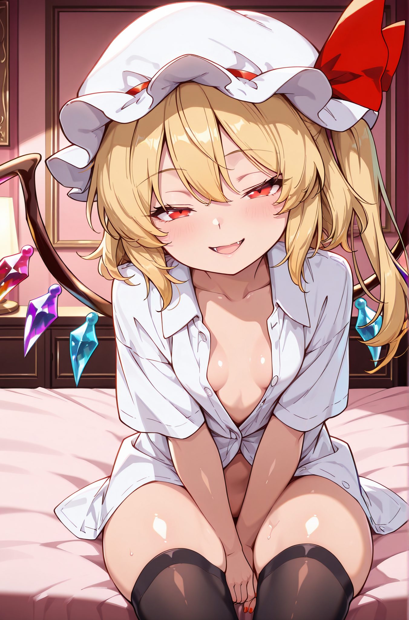 フランドール・スカーレットが微笑むAIイラスト
