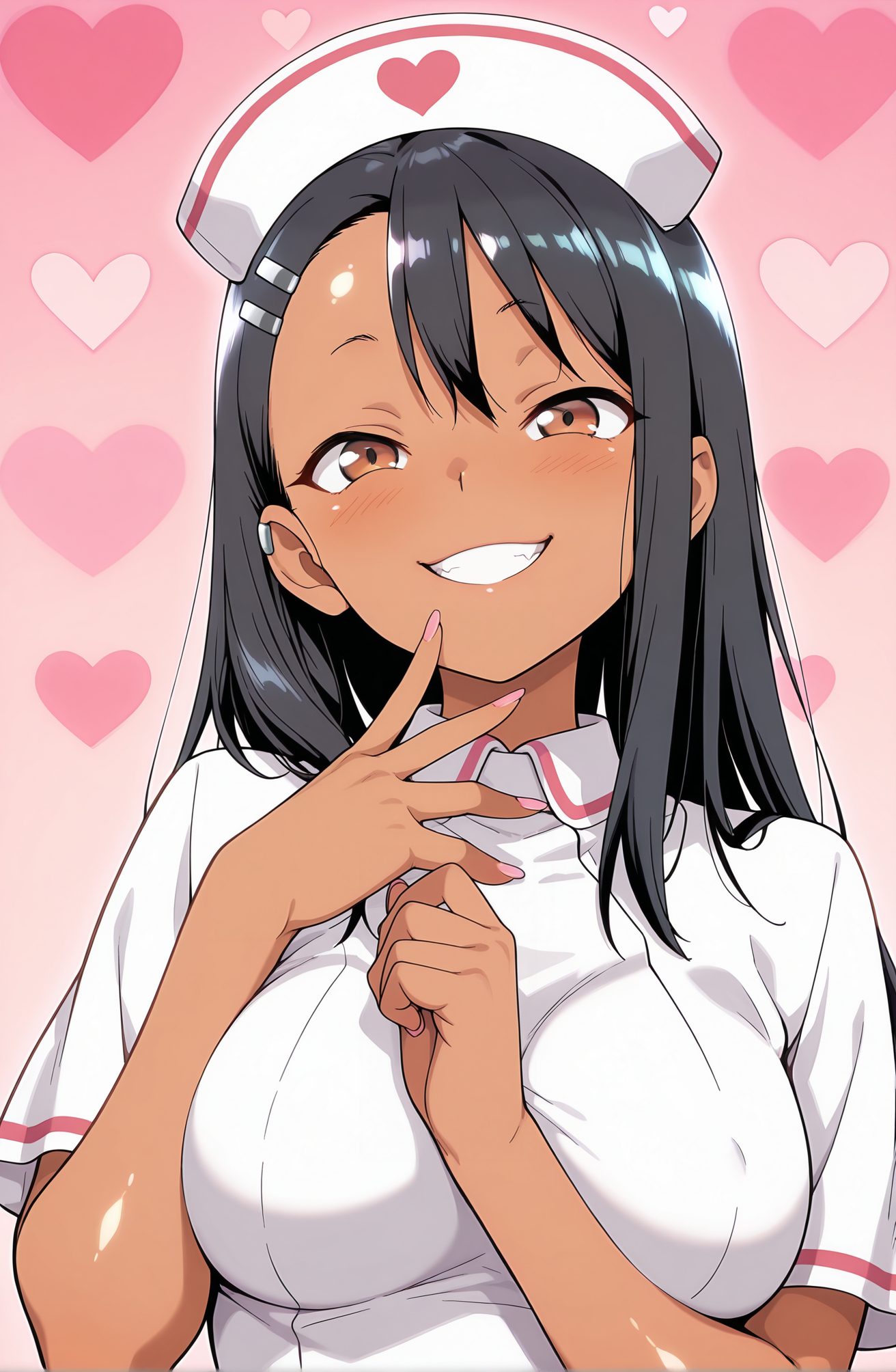 長瀞早瀬の白シャツAIイラスト