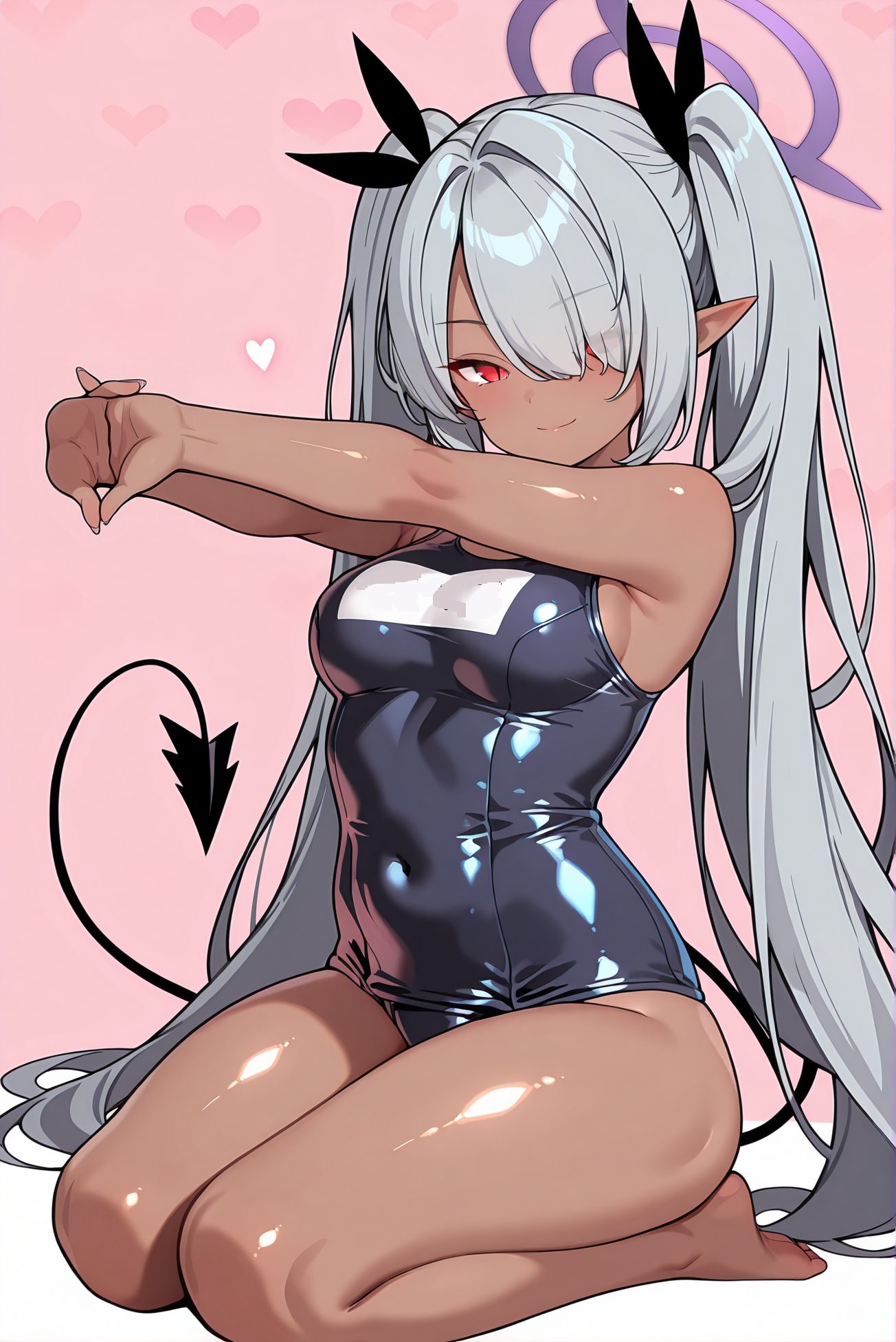 白見イオリが水着姿のAIイラスト