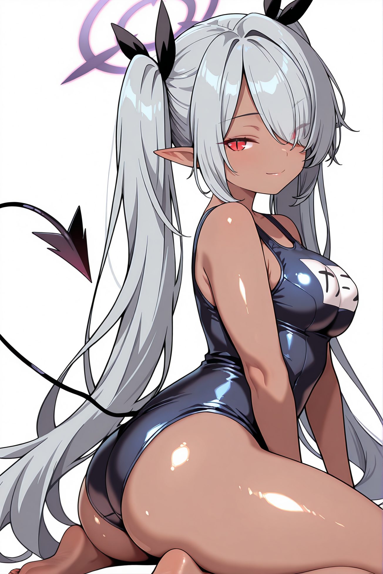 銀鏡イオリの水着姿AIイラスト