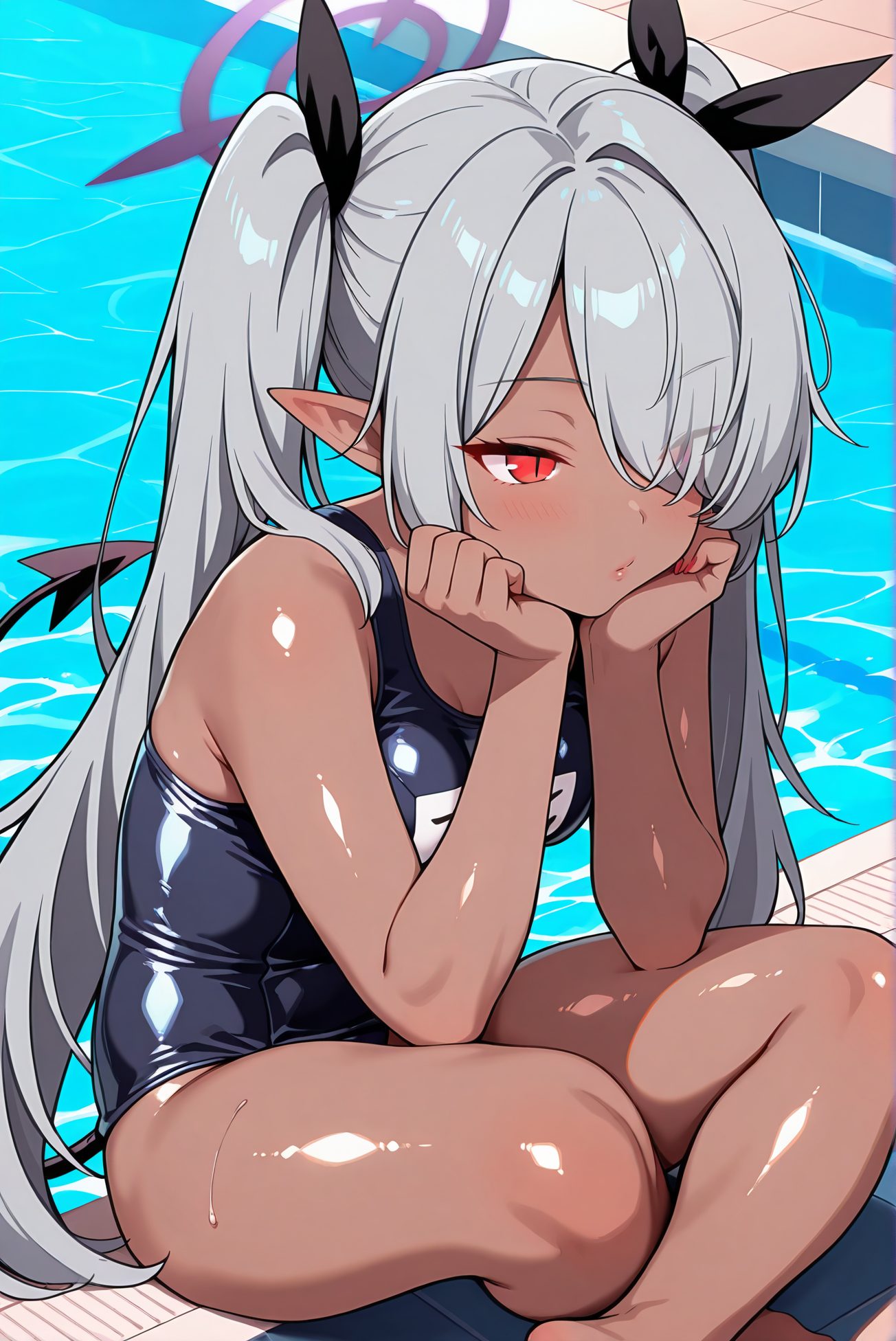 イオリのスク水AIイラスト