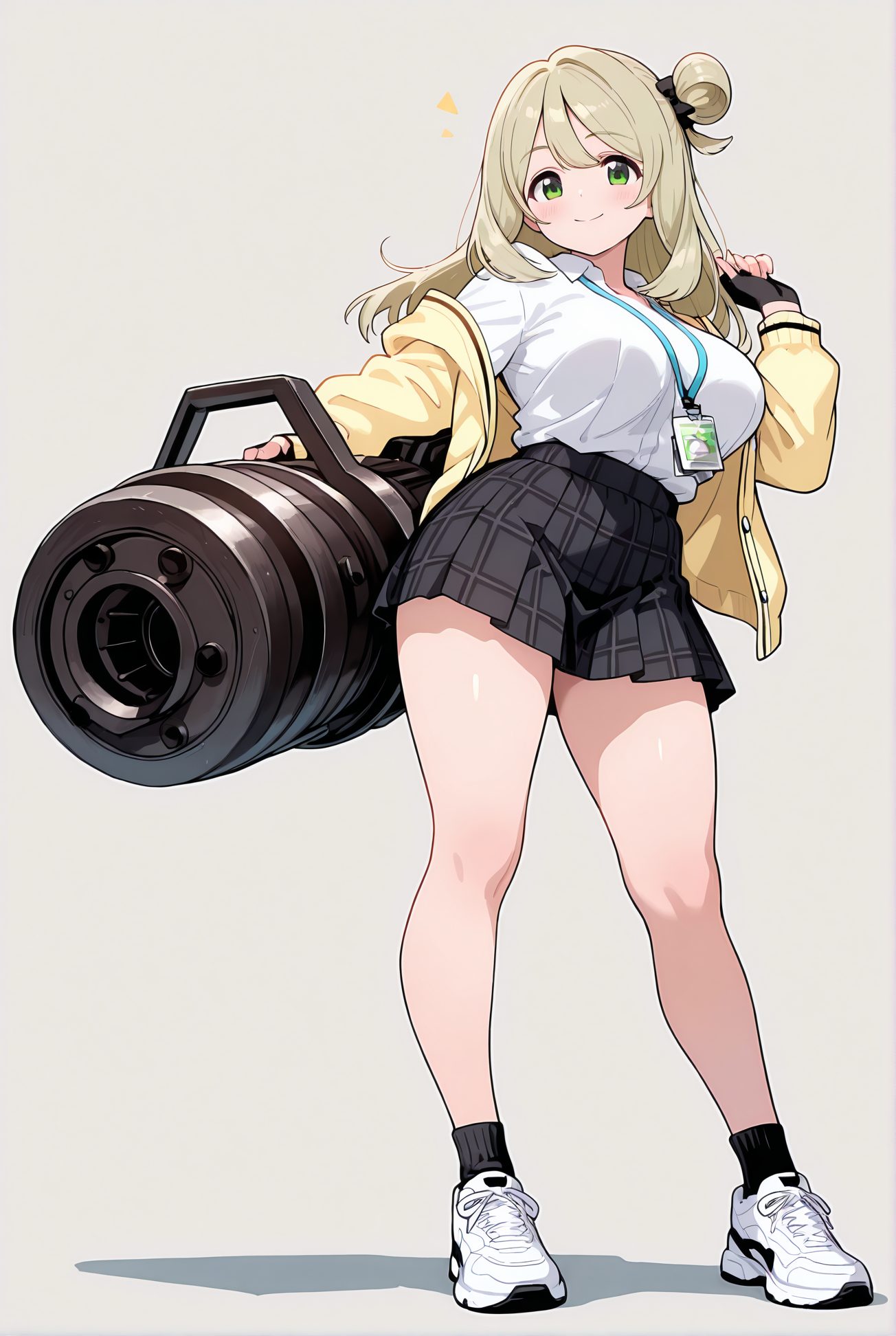 十六夜ノノミの制服姿AIイラスト