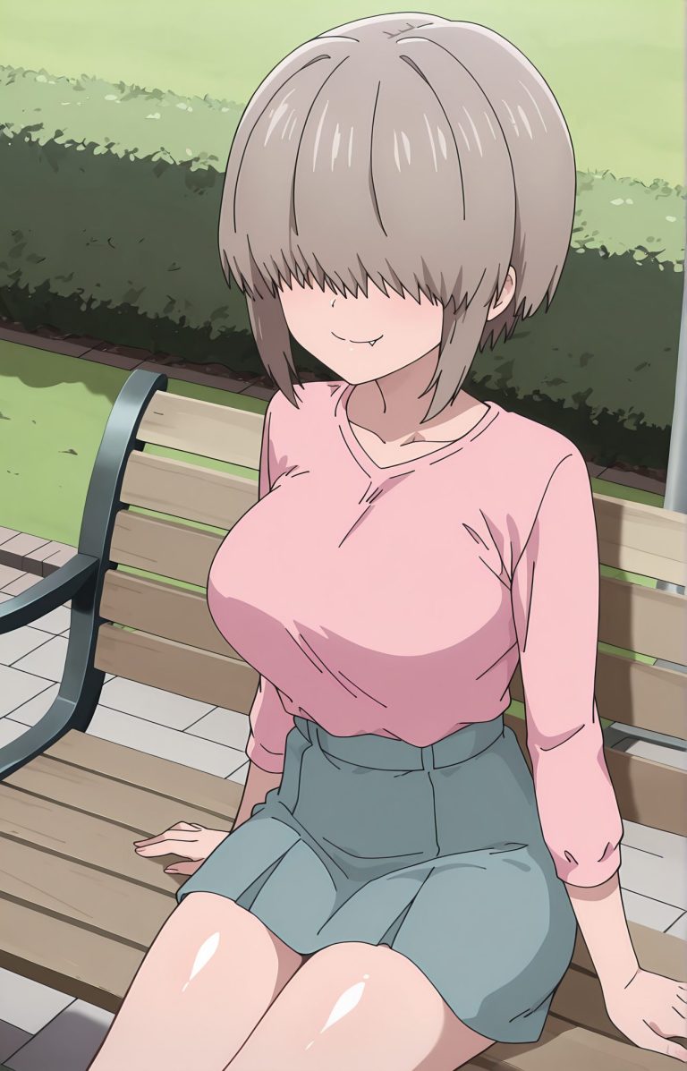 宇崎柳が微笑むAIイラスト