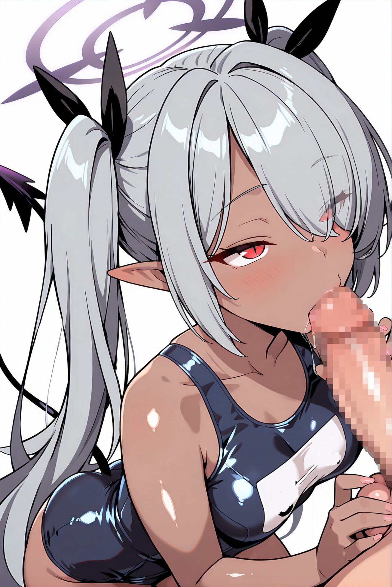 銀鏡イオリが水着のAIイラスト