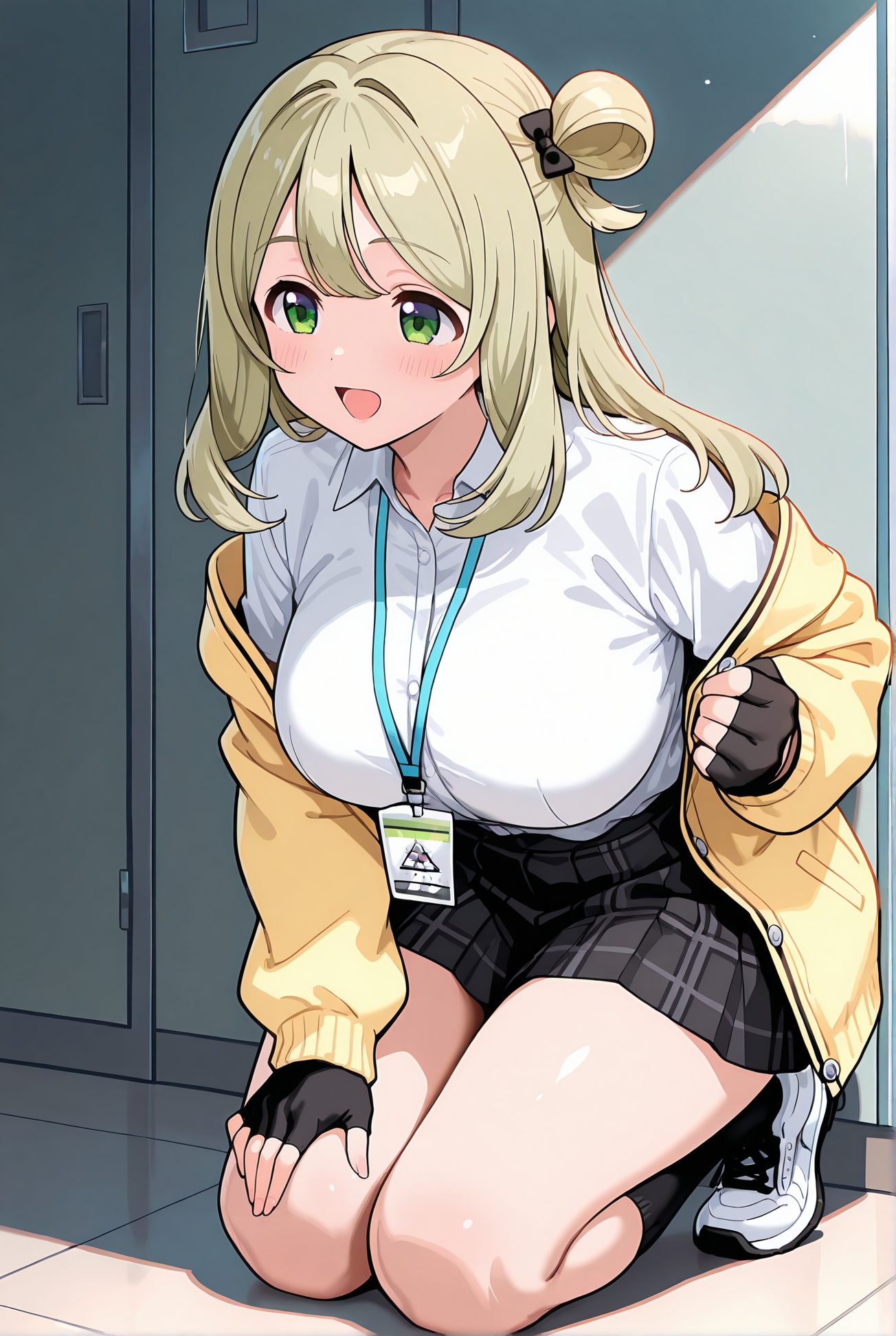 十六夜ノノミの制服AIイラスト