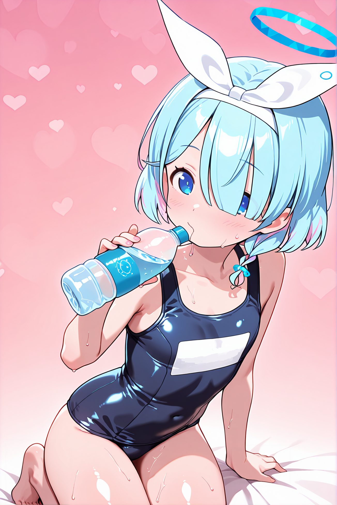 アロナのスクール水着AIイラスト