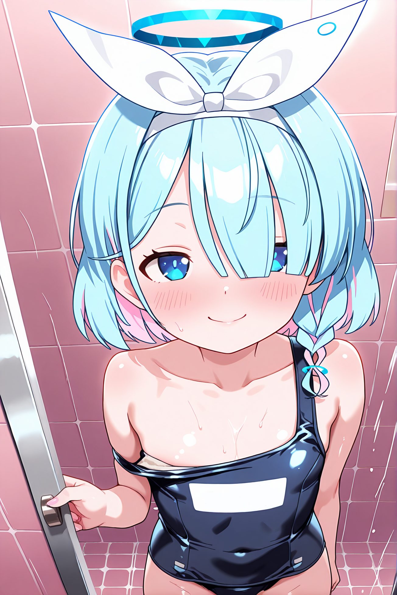 アロナのスクール水着AIイラスト