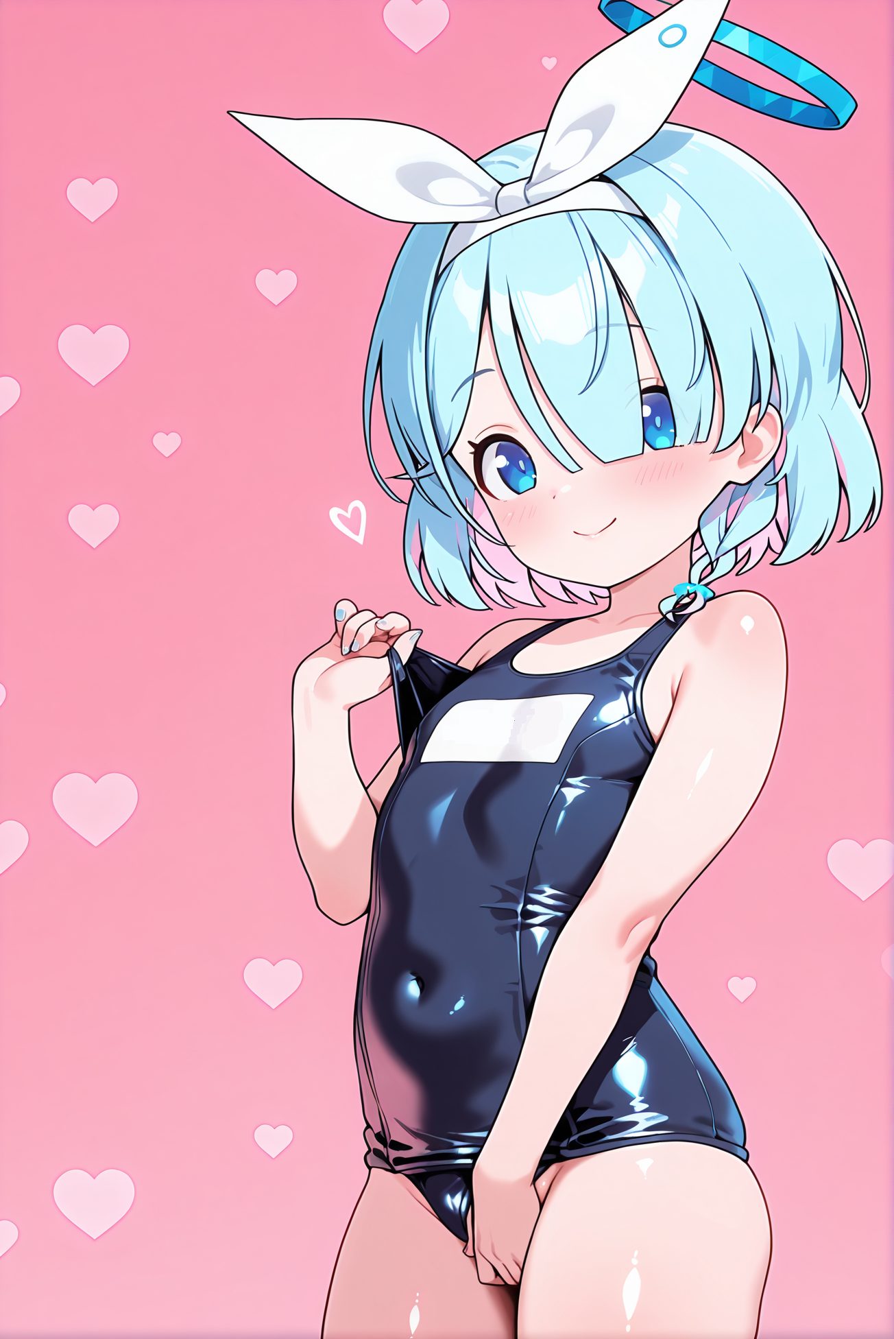 アロナのスクール水着AIイラスト