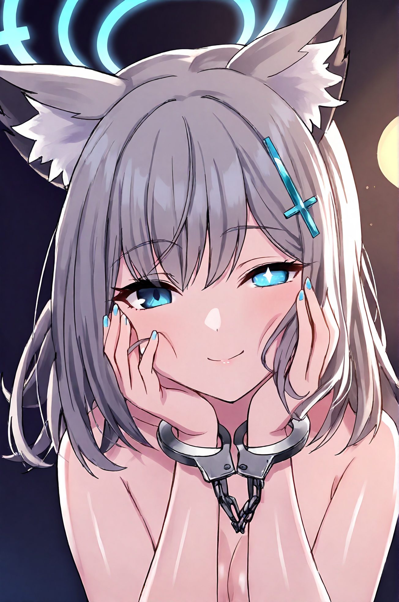 シロコの動物耳裸体AIイラスト