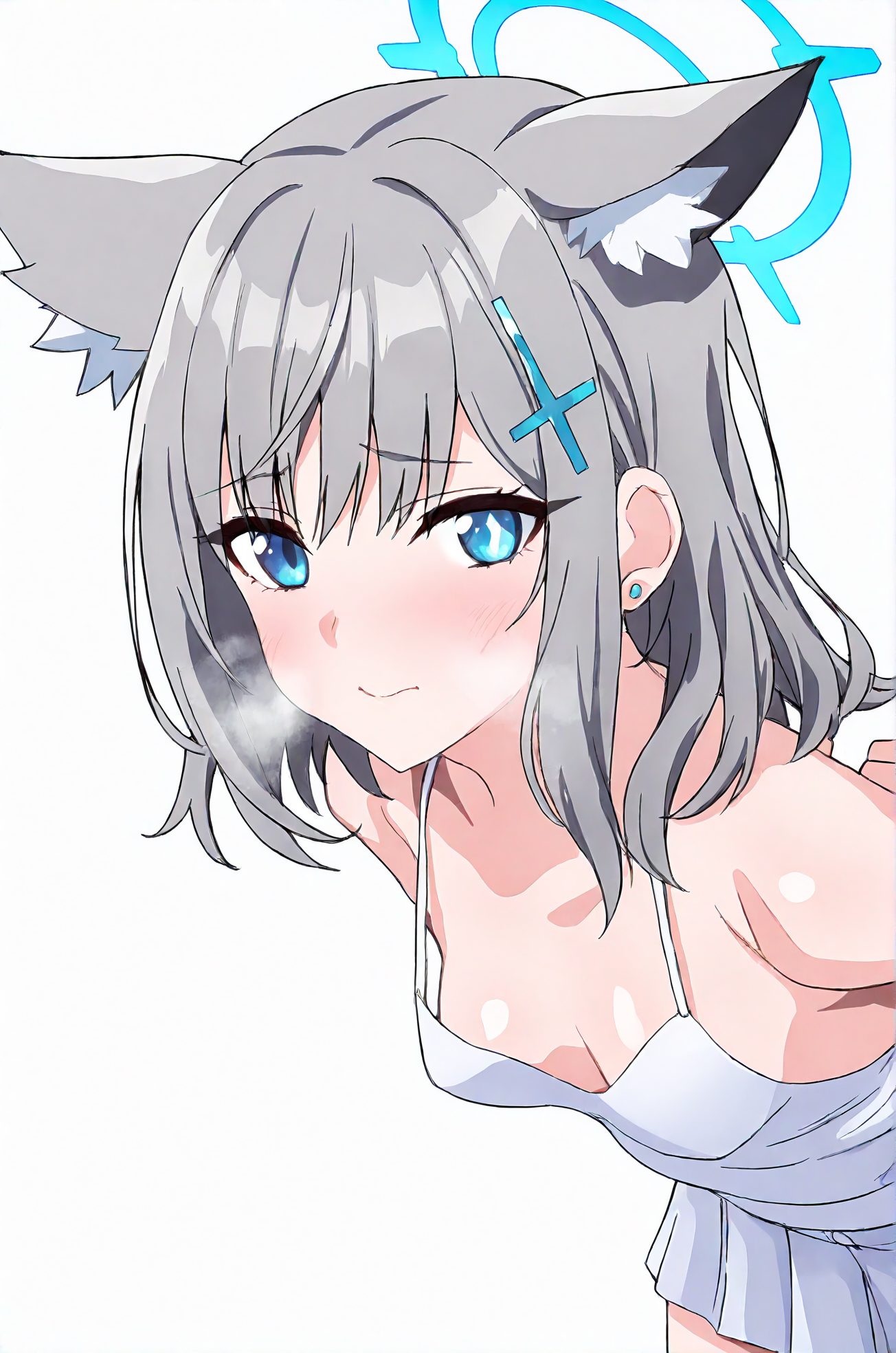 シロコの白いドレス姿のAIイラスト