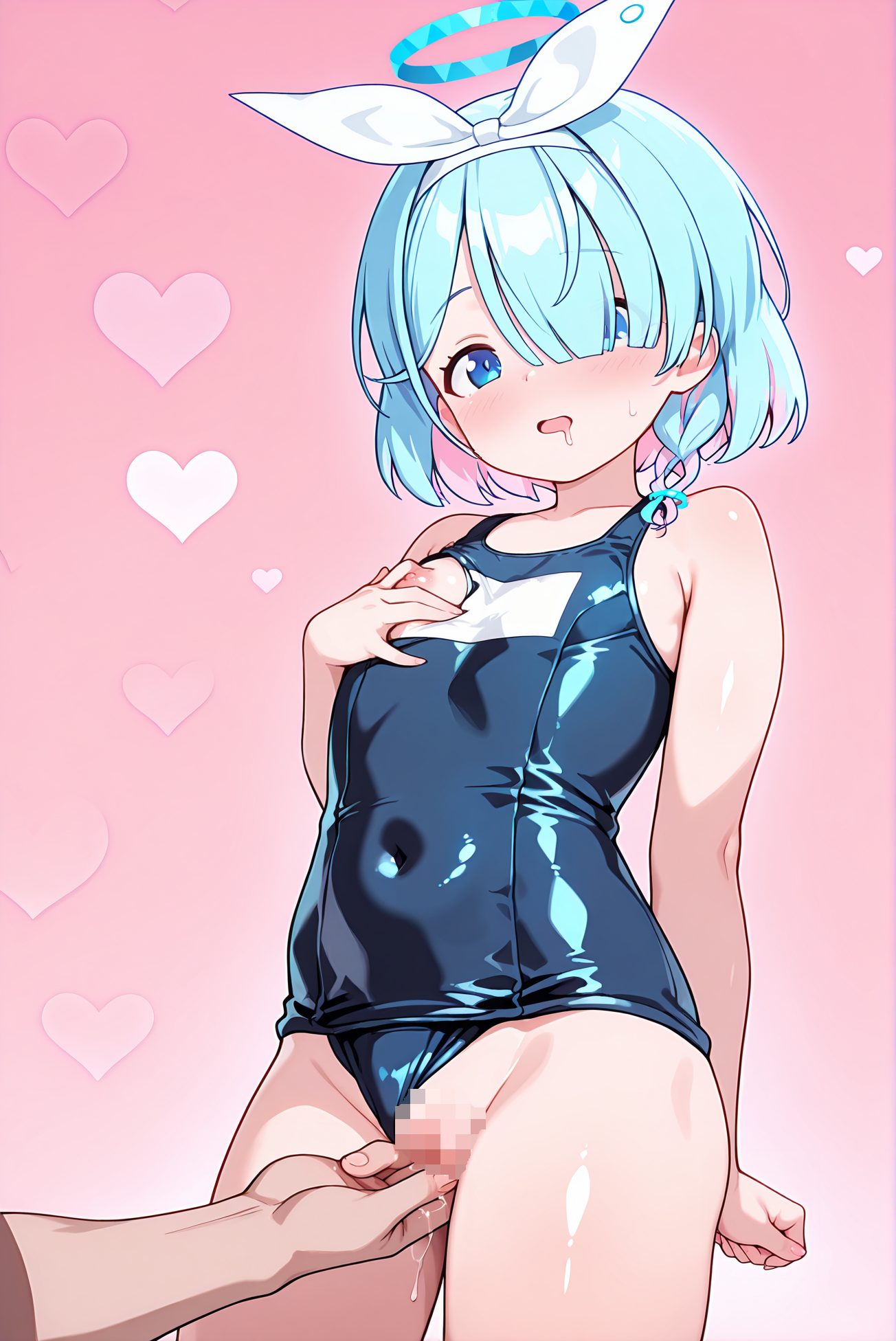 アロナのスクール水着AIイラスト