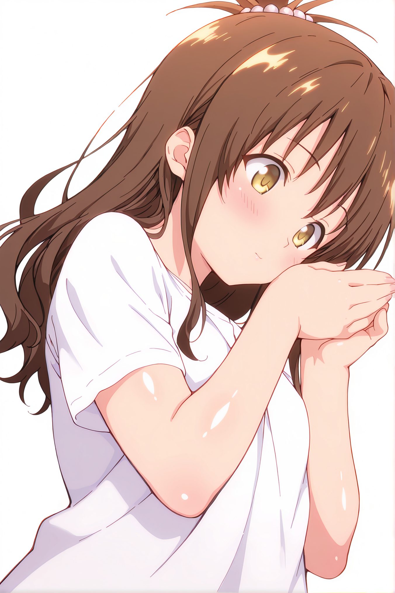 美柑の白シャツAIイラスト