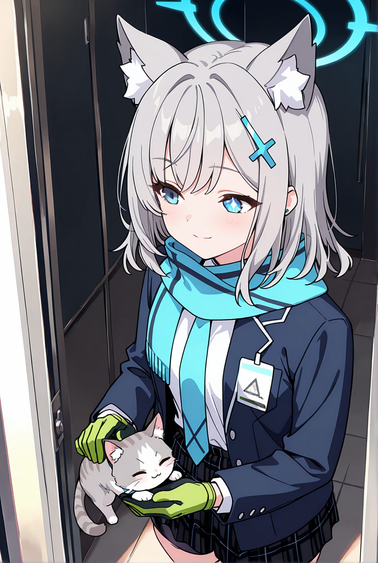 砂狼シロコが猫耳のAIイラスト