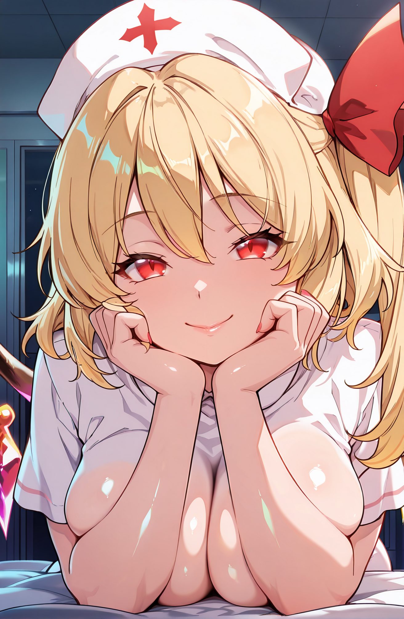 フランドール・スカーレットが微笑むAIイラスト