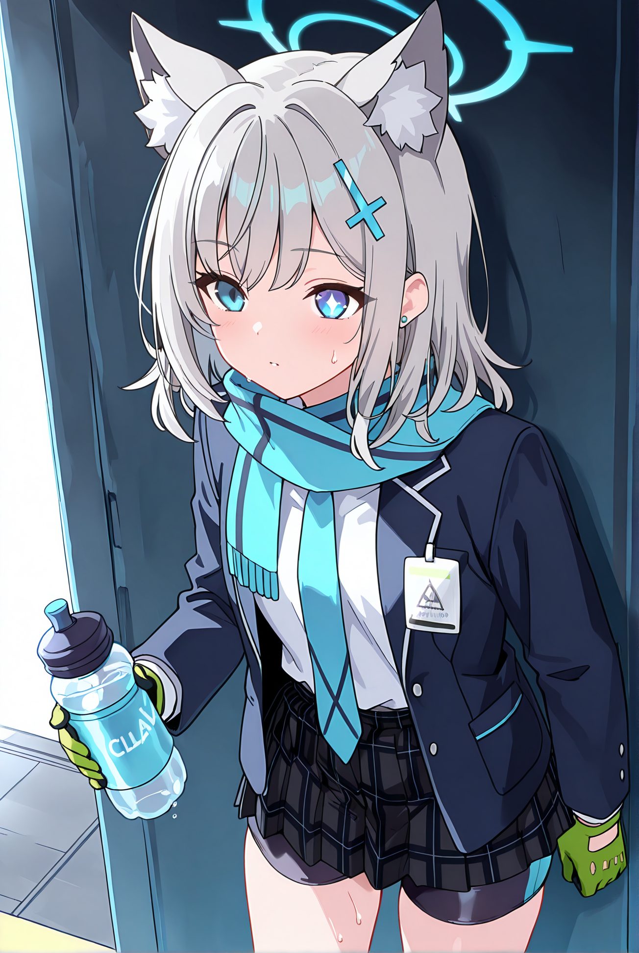 砂狼シロコの制服姿AIイラスト