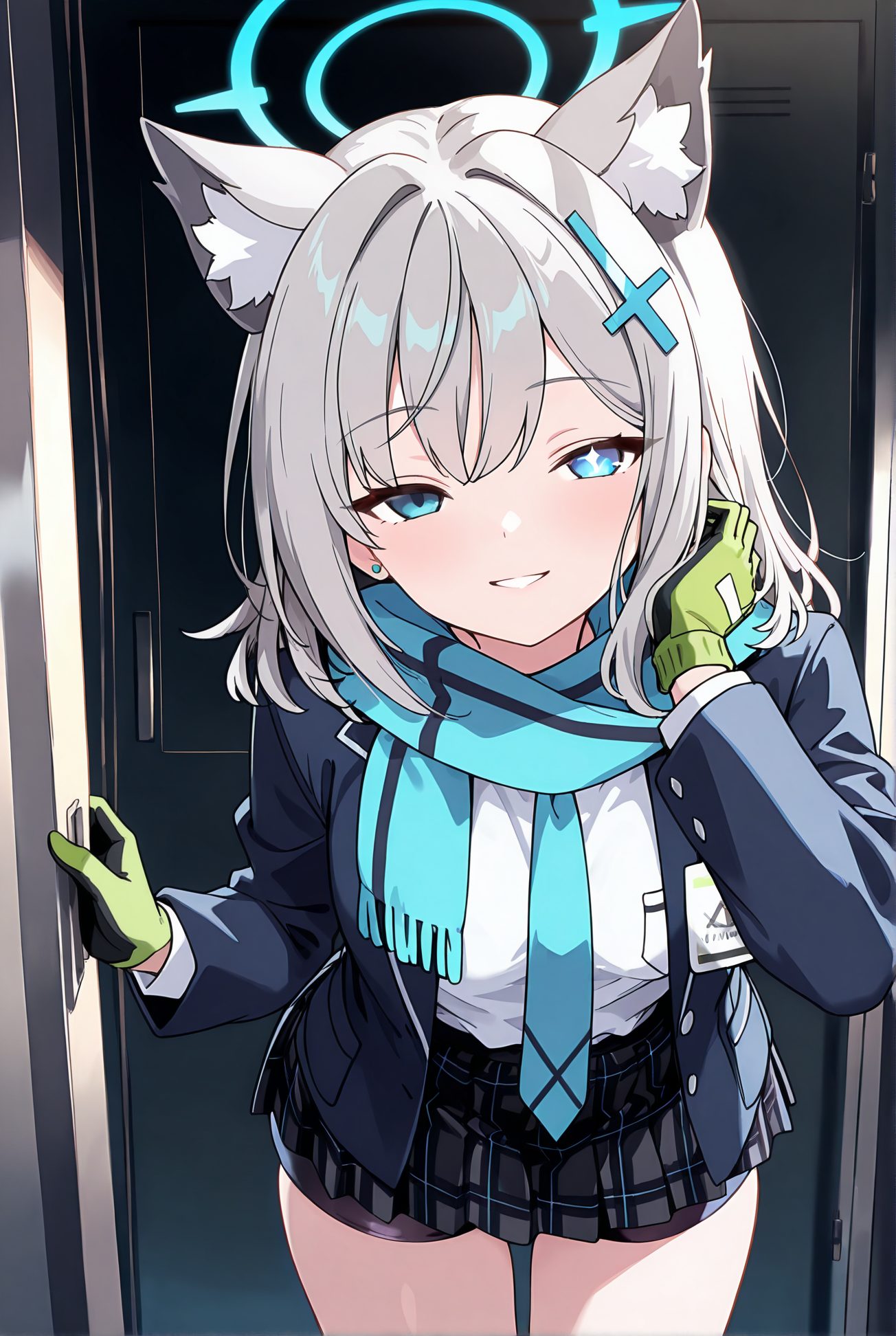 シロコの制服姿AIイラスト
