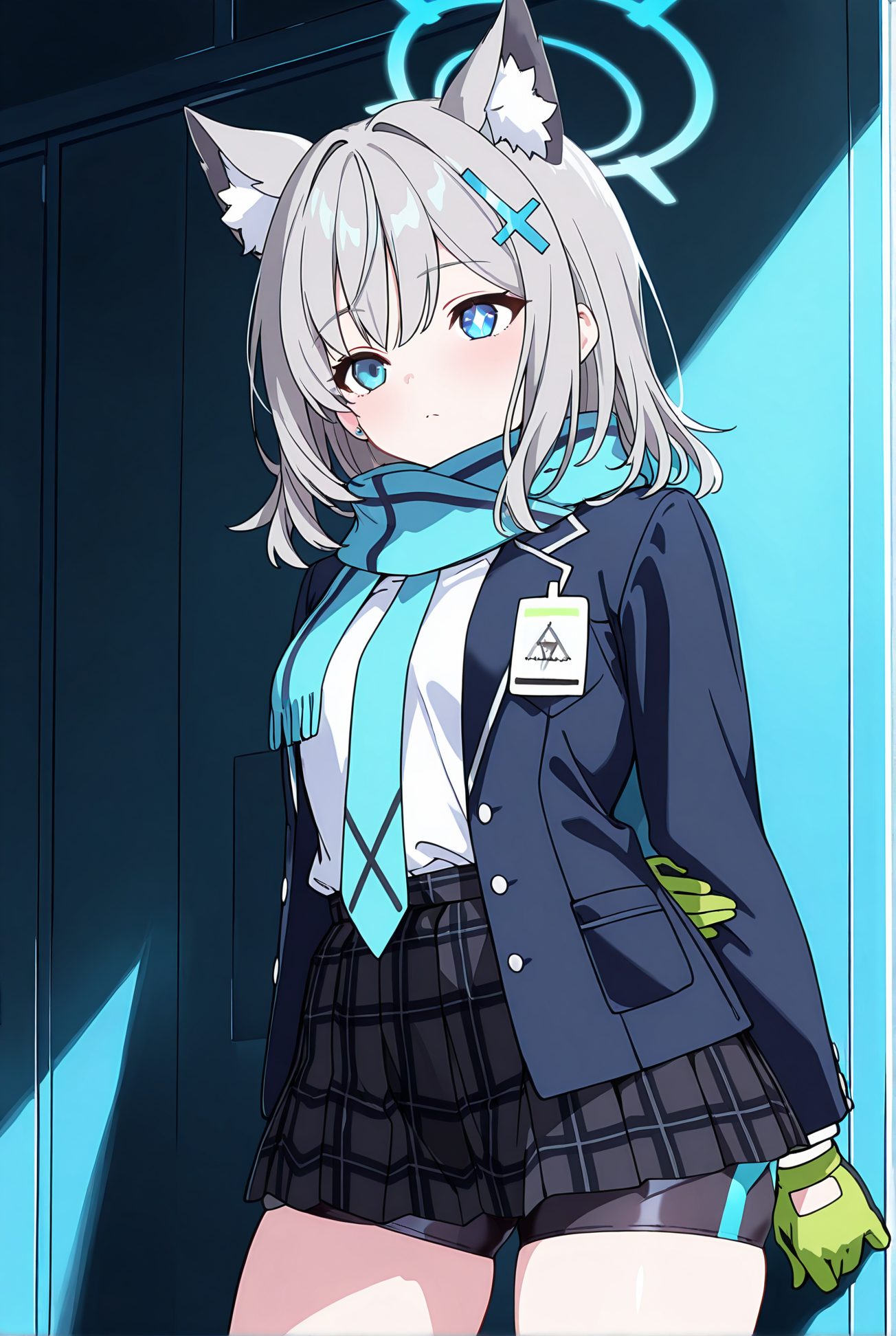 砂狼シロコが猫耳をつけたAIイラスト