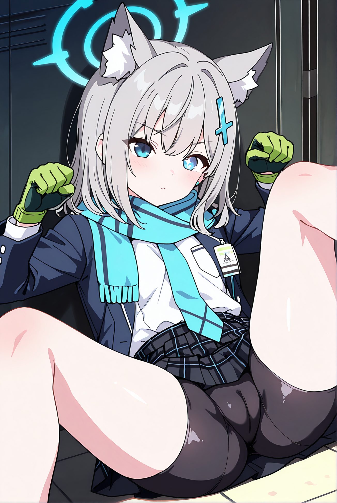 シロコの制服姿AIイラスト