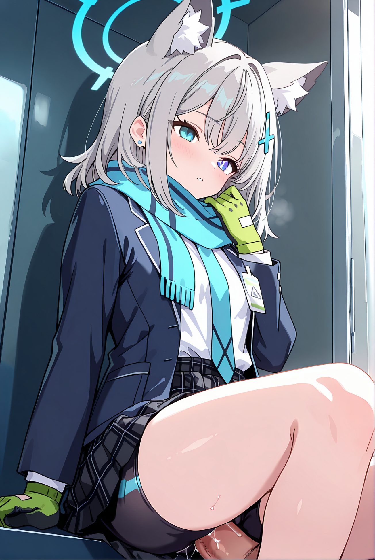 シロコの制服姿AIイラスト
