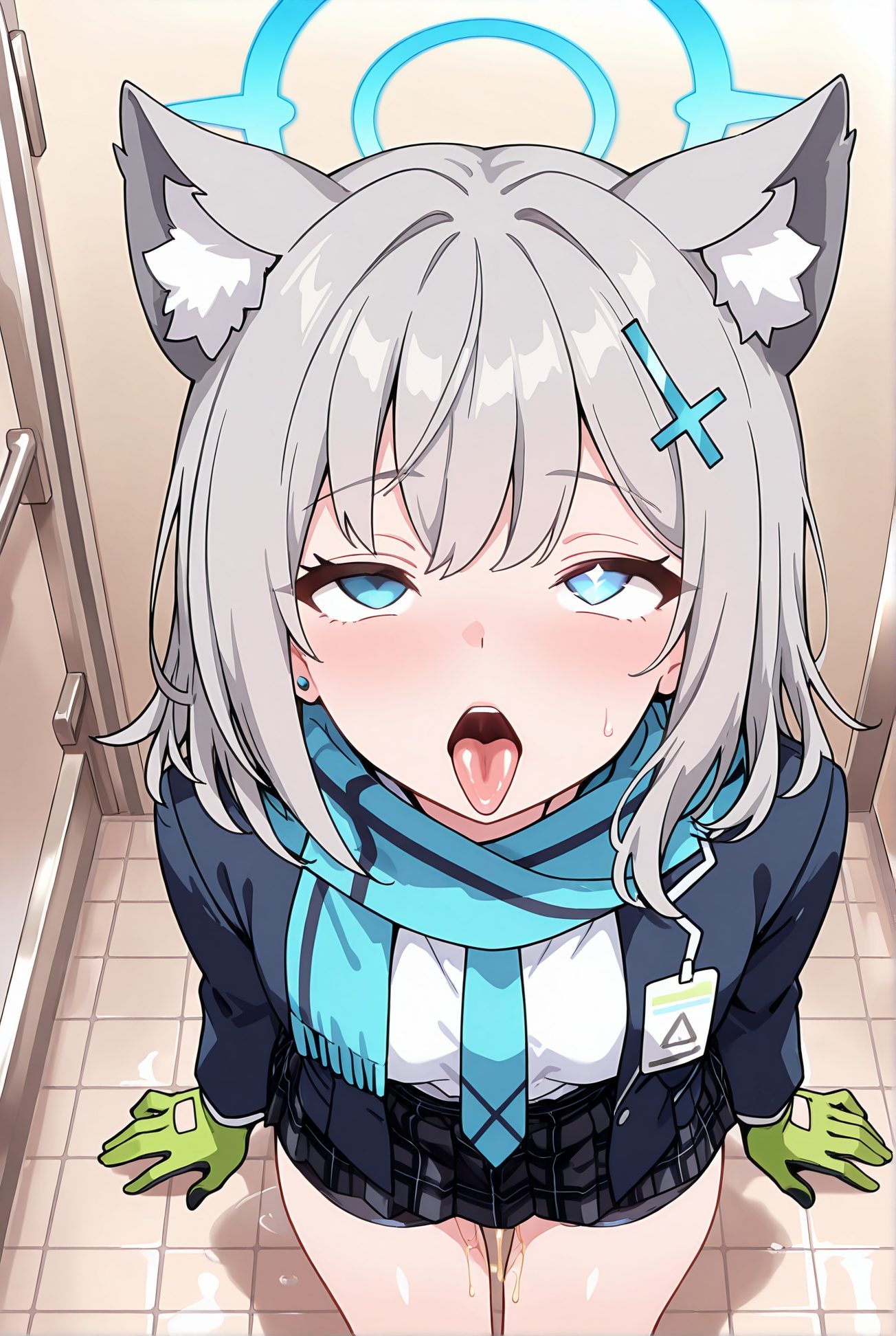 砂狼シロコの制服姿AIイラスト