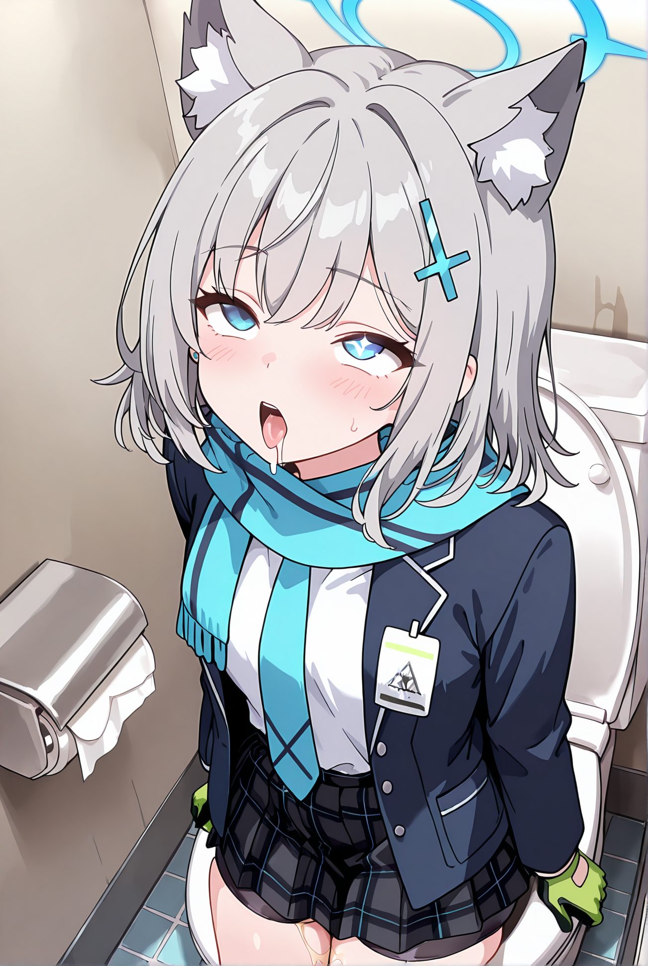 砂狼シロコが赤面するAIイラスト