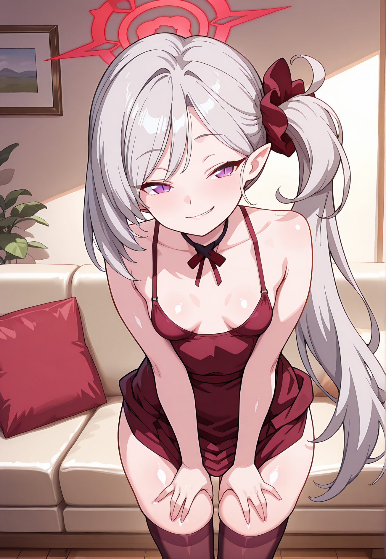 ムツキのドレス姿AIイラスト