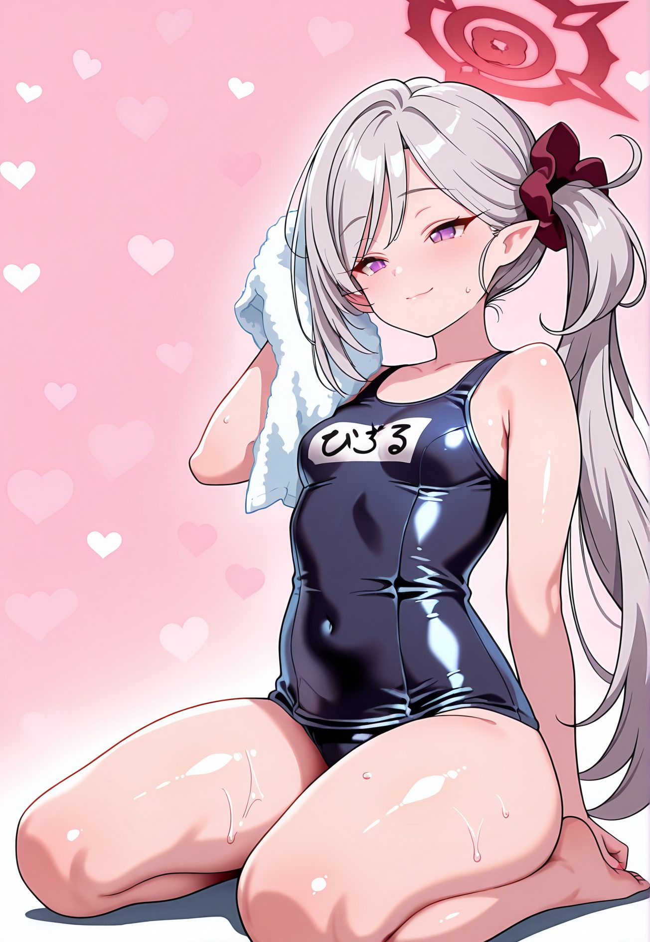 浅黄ムツキの水着AIイラスト