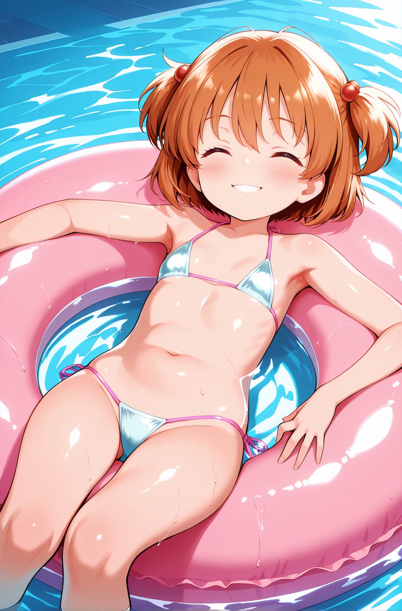 貧乳ロリちゃんの水着AIイラスト