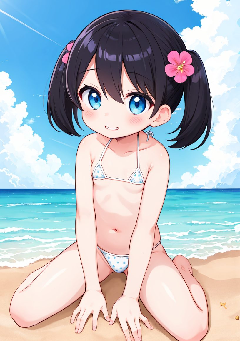 ロリちゃんの水着AIイラスト