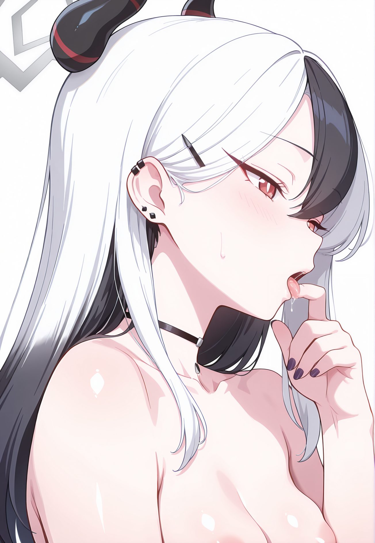 鬼方カヨコの裸体AIイラスト