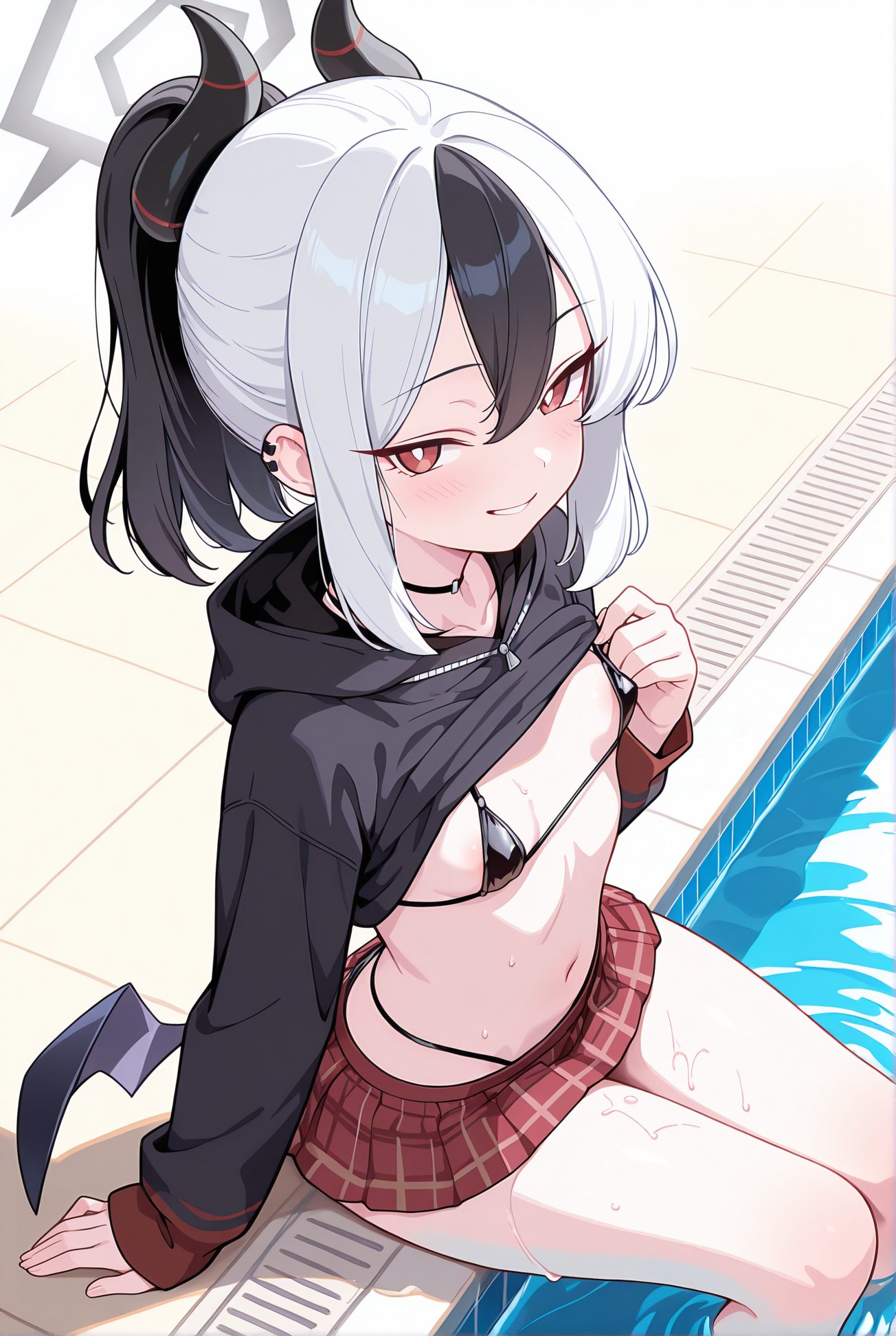 鬼方カヨコの水着AIイラスト