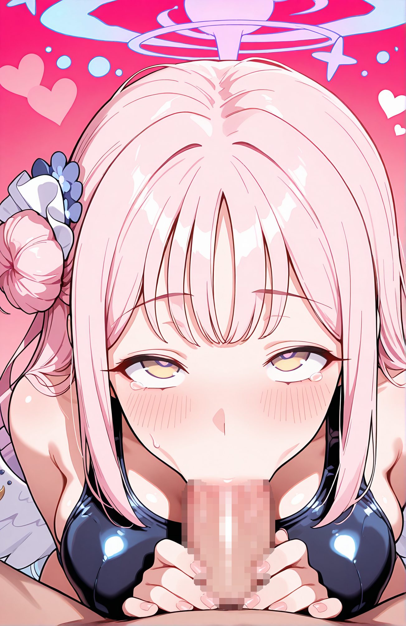 explicit, 1girl, long_hair, breasts, looking_at_viewer, blush, bangs, large_breasts, hair_ornament, 1boy, swimsuit, yellow_eyes, pink_hair, flower, hetero, heart, wings, penis, solo_focus, tears, hair_flower, hair_bun, gradient, one-piece_swimsuit, symbol-shaped_pupils, pubic_hair, gradient_background, uncensored, pov, halo, heart-shaped_pupils, oral, scrunchie, school_swimsuit, fellatio, male_pubic_hair, blue_one-piece_swimsuit, single_side_bun, :>=, mika_(blue_archive), 長い髪, 赤面, 前髪, 大きな胸, 髪飾り, 水着, ピンク髪, 涙, 髪の花, 髪団子, ワンピース水着, 無修正, ハート目, オーラル, 学校水着, フェラチオ, ミカ（ブルーアーカイブ）” class=”wp-image-8534″/>
</figure>
<hr class=