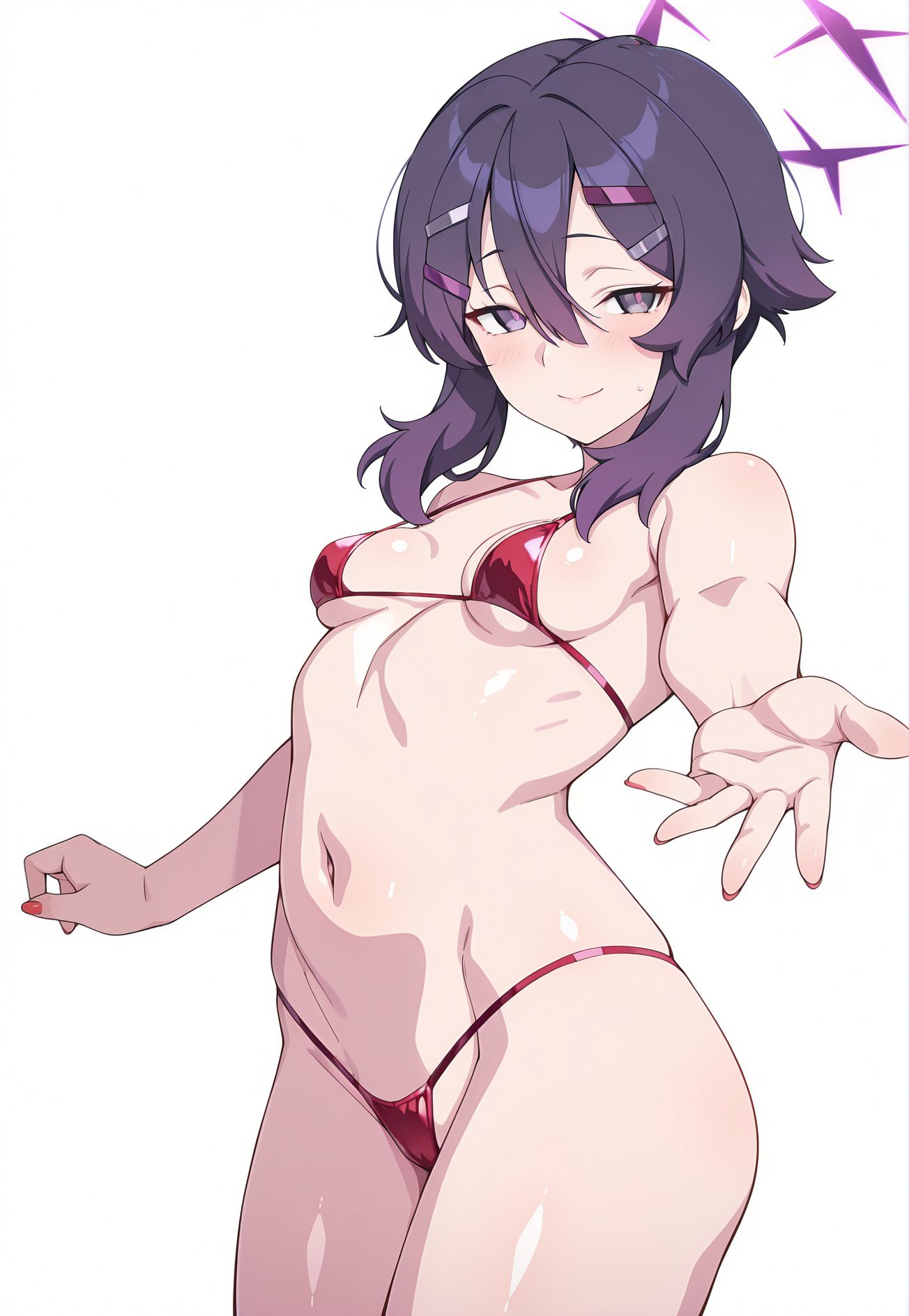 伊草ハルカのビキニAIイラスト