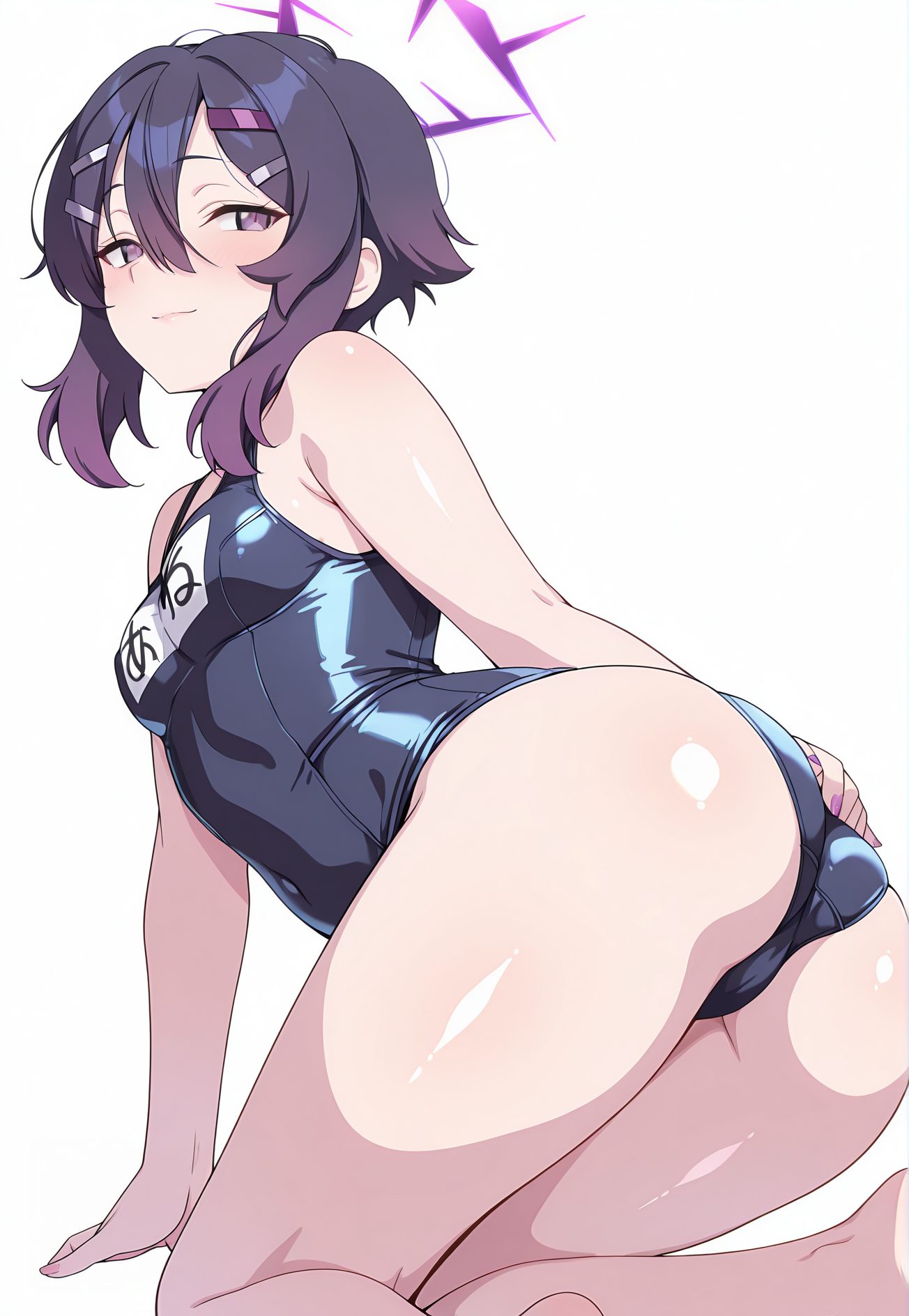 伊草ハルカのスク水AIイラスト